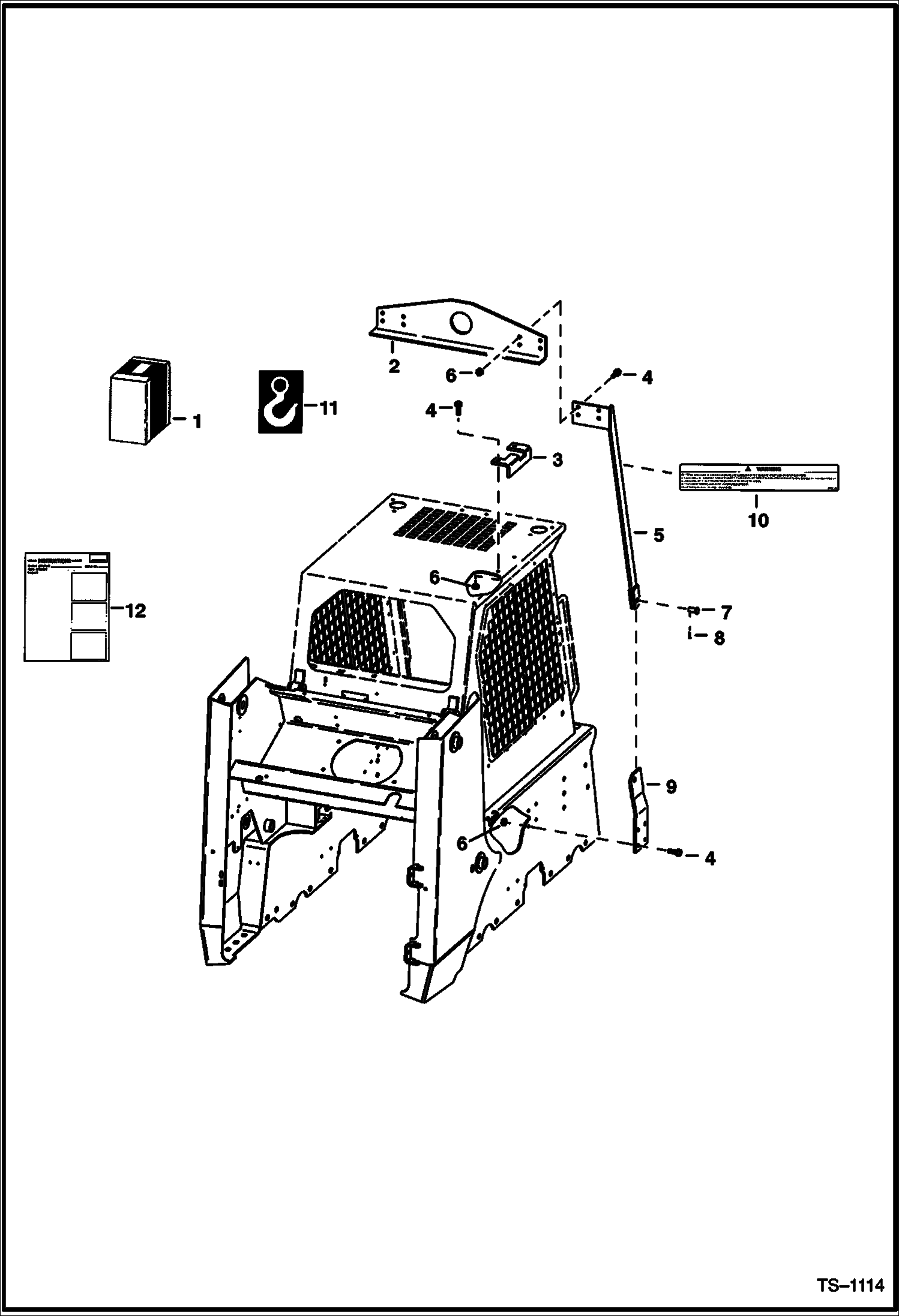 Схема запчастей Bobcat 800s - LIFT KIT (Single Point) ACCESSORIES & OPTIONS