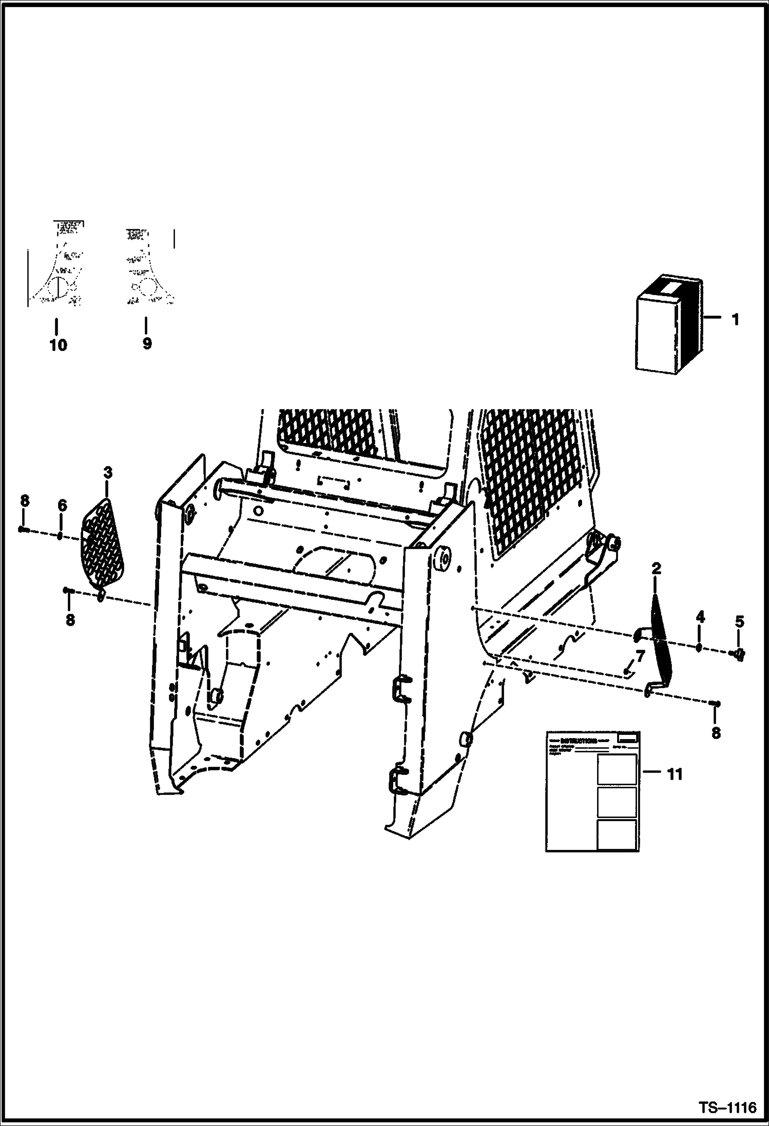 Схема запчастей Bobcat S-Series - AIR DEFLECTOR KIT ACCESSORIES & OPTIONS