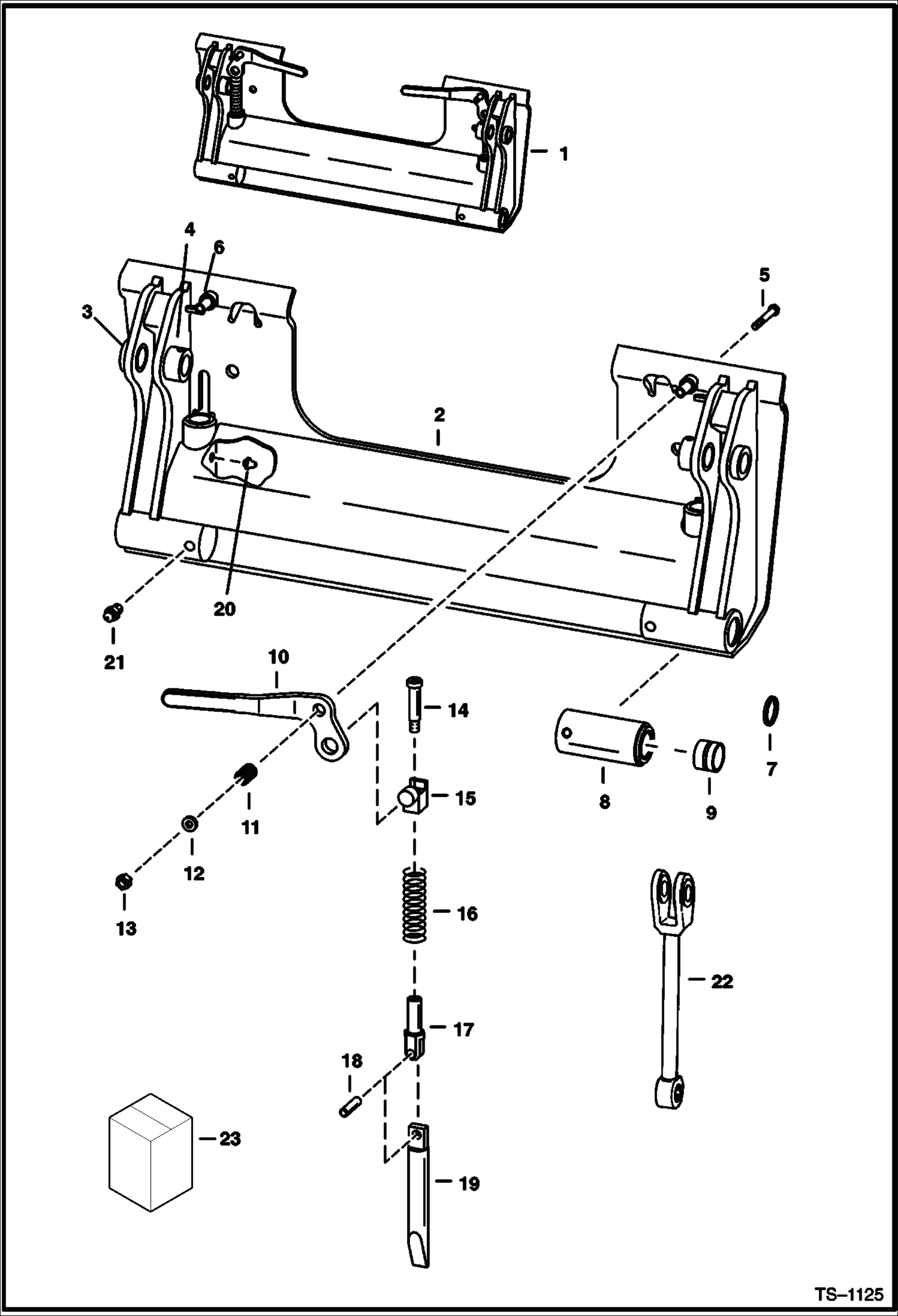 Схема запчастей Bobcat Articulated Loaders - BOB-TACH (New Style) MAIN FRAME