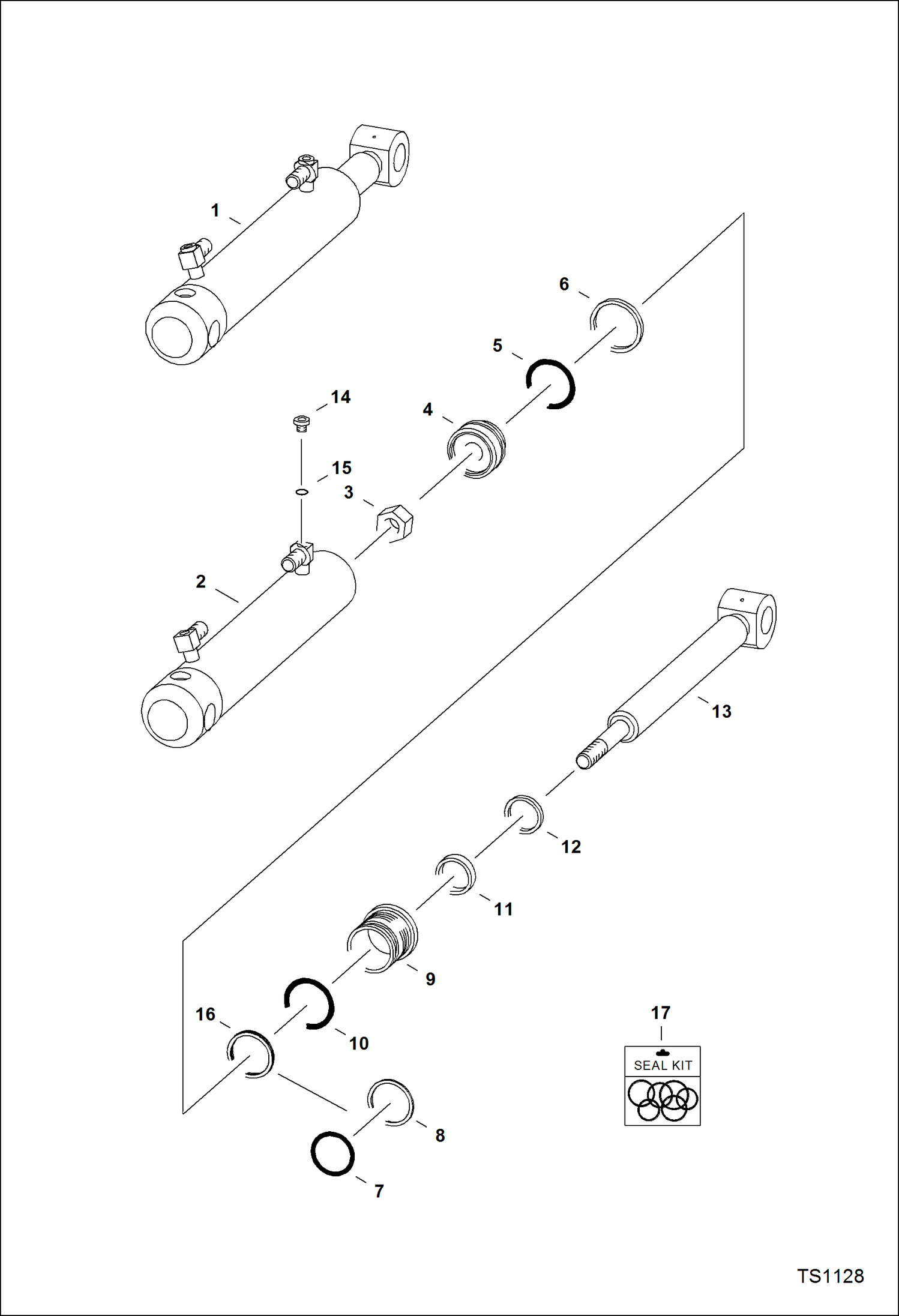 Схема запчастей Bobcat HYDRA-TILT - HYDRA-TILT (Hydraulic Cylinder)(325,328,329,331,334,337,341) Экскаваторы