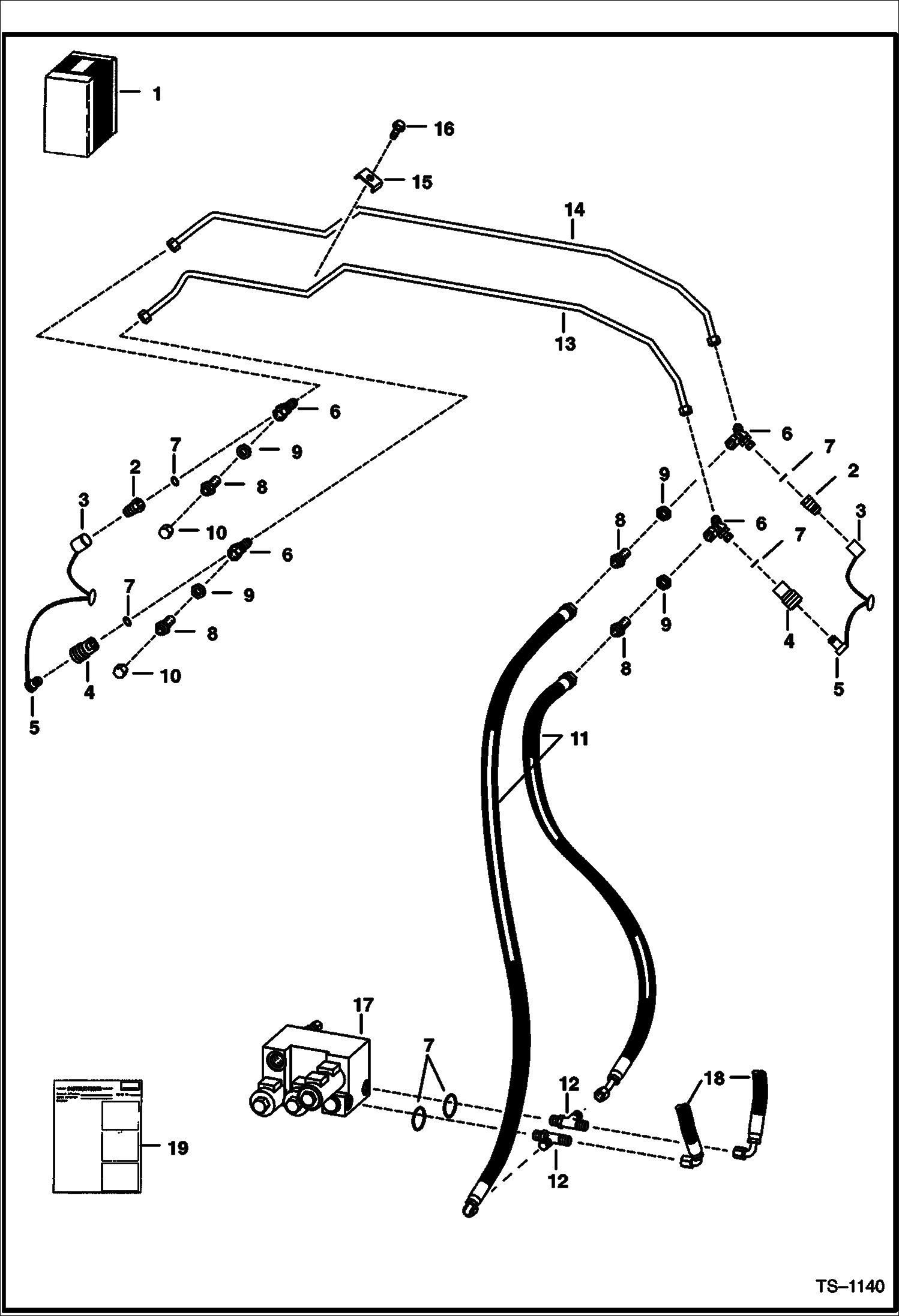 Схема запчастей Bobcat 700s - REAR AUXILIARY (High Horsepower Hydraulics) ACCESSORIES & OPTIONS