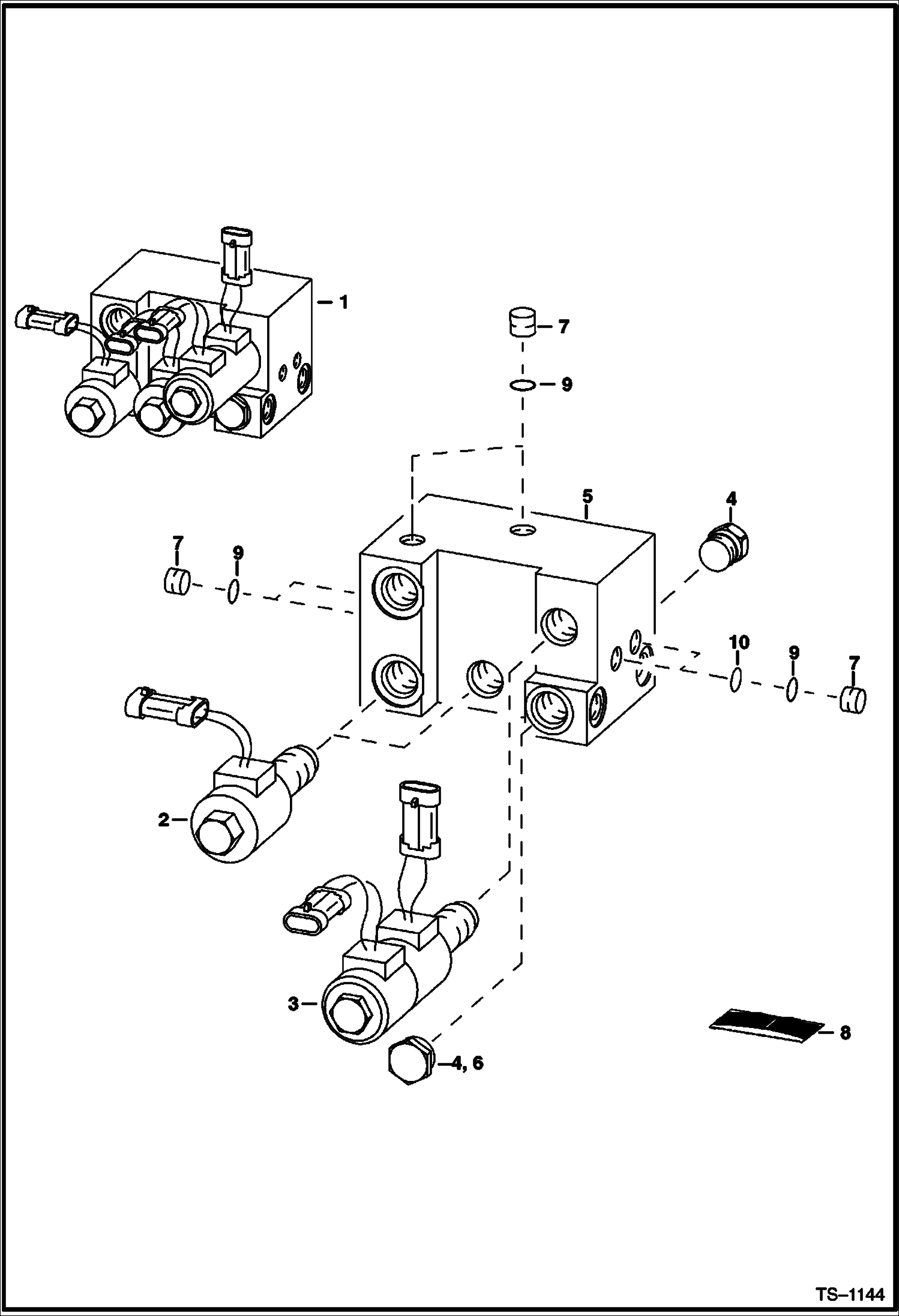 Схема запчастей Bobcat 700s - HIGH FLOW HYDRAULICS (Control Valve) HIGH FLOW HYDRAULICS