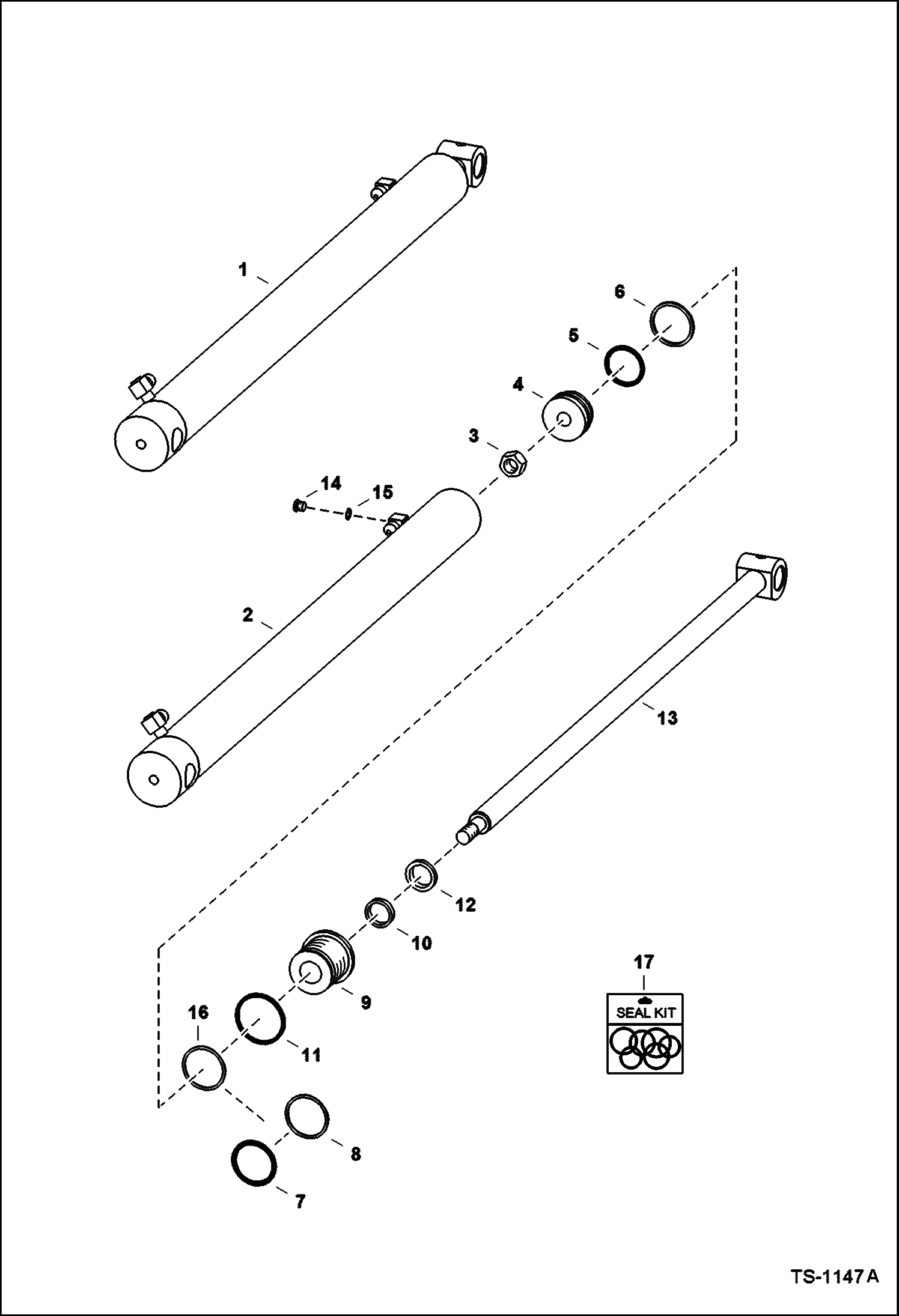 Схема запчастей Bobcat PLANERS - PLANER (Sideshift Cylinder) (Surface Planer) (16 231100101 & Above) Loader