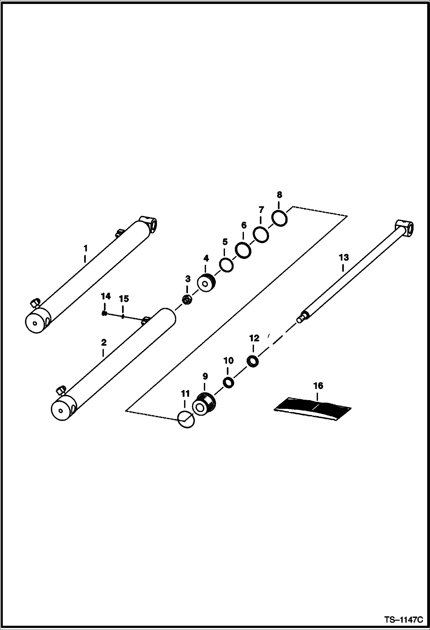 Схема запчастей Bobcat TRENCHERS - TRENCHER (Side Shift Cylinder) (LT303) Loader