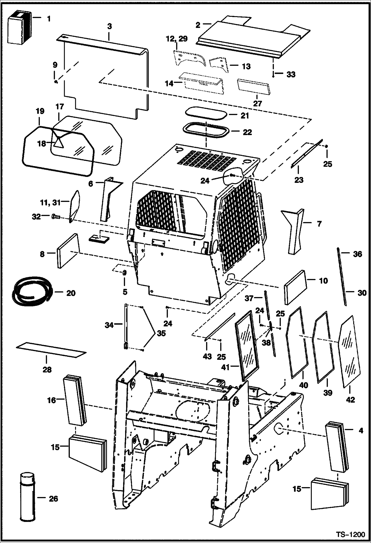 Схема запчастей Bobcat 800s - SOUND OPTION (90 Decibels) ACCESSORIES & OPTIONS