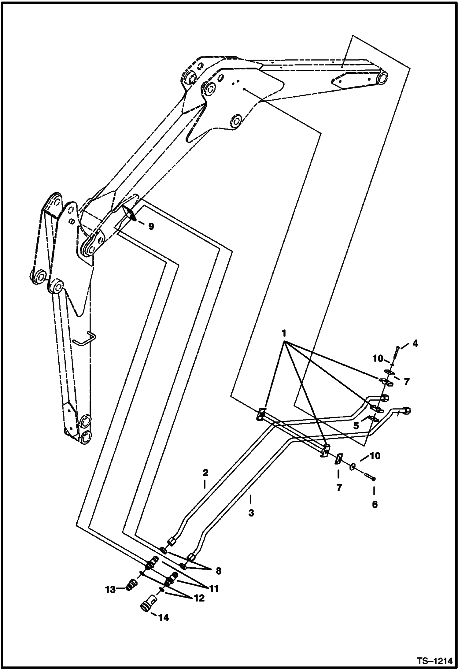 Схема запчастей Bobcat 320 - HYDRAULIC CIRCUITRY (Auxiliary) HYDRAULIC SYSTEM