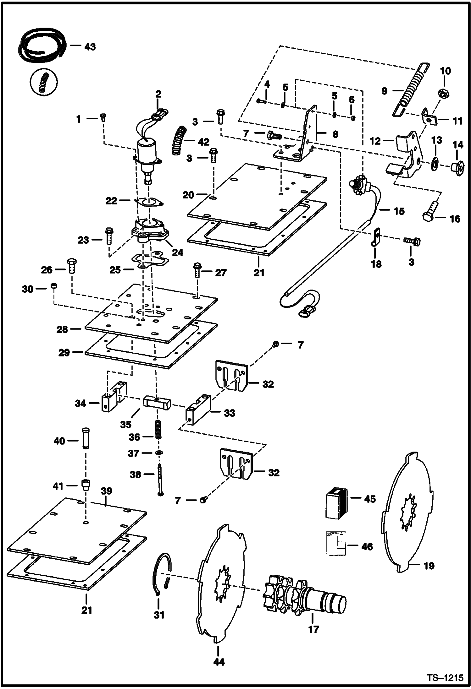 Схема запчастей Bobcat 700s - DISC BRAKE (S/N 5096 35001-39898, 5096 16001-16504) DRIVE TRAIN