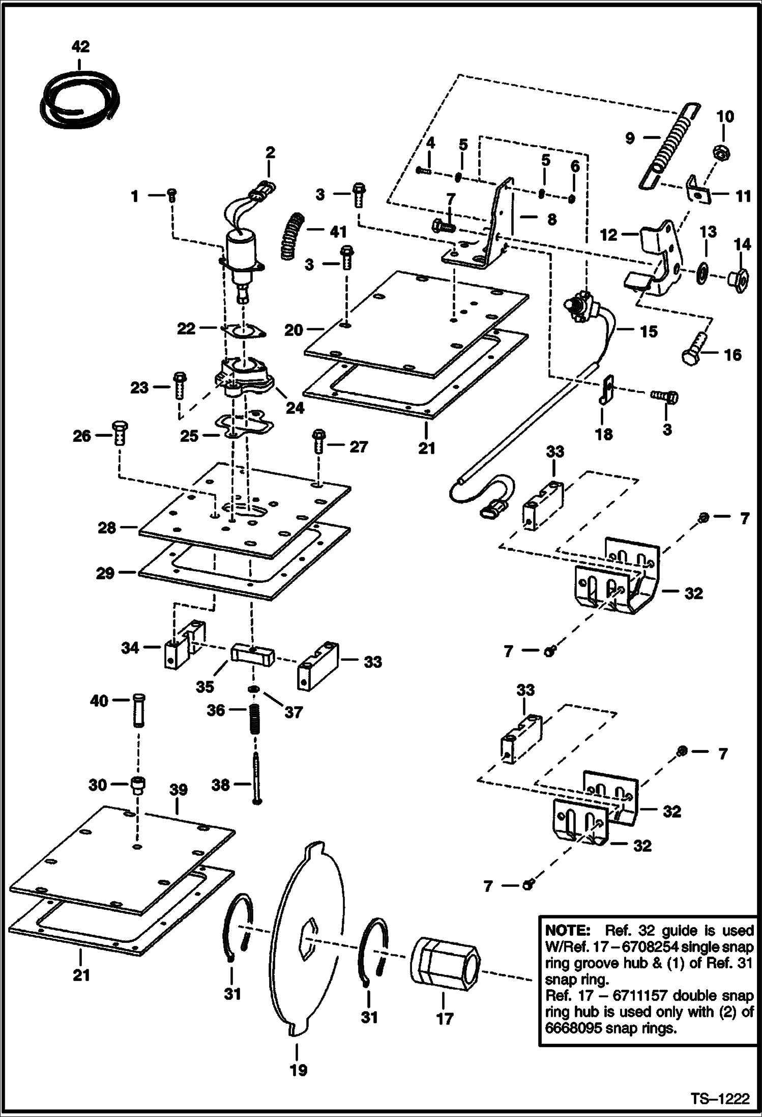 Схема запчастей Bobcat 800s - DISC BRAKE DRIVE TRAIN