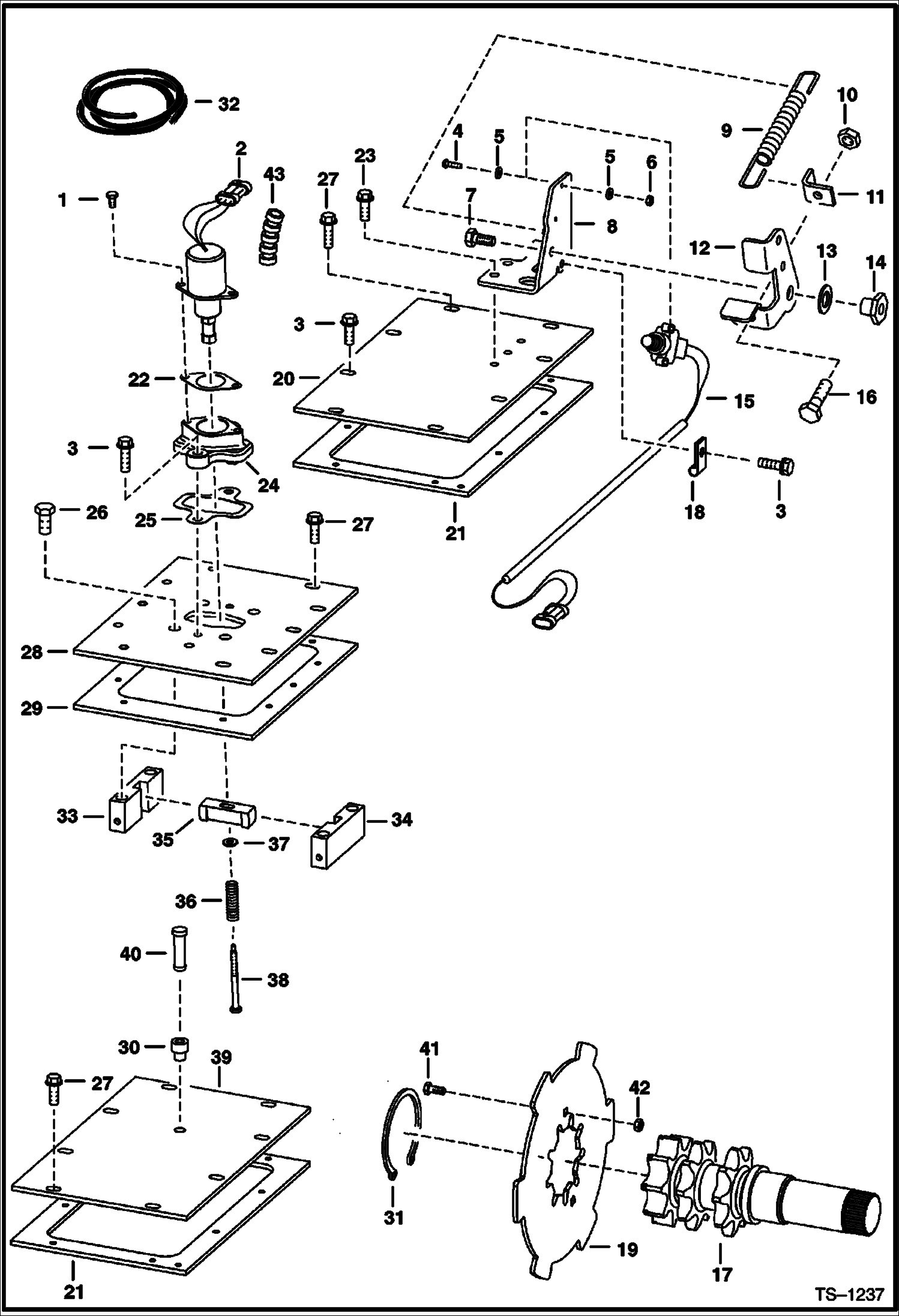 Схема запчастей Bobcat 800s - DISC BRAKE (S/N 514445999, 514540999, 514640999 & Below) DRIVE TRAIN