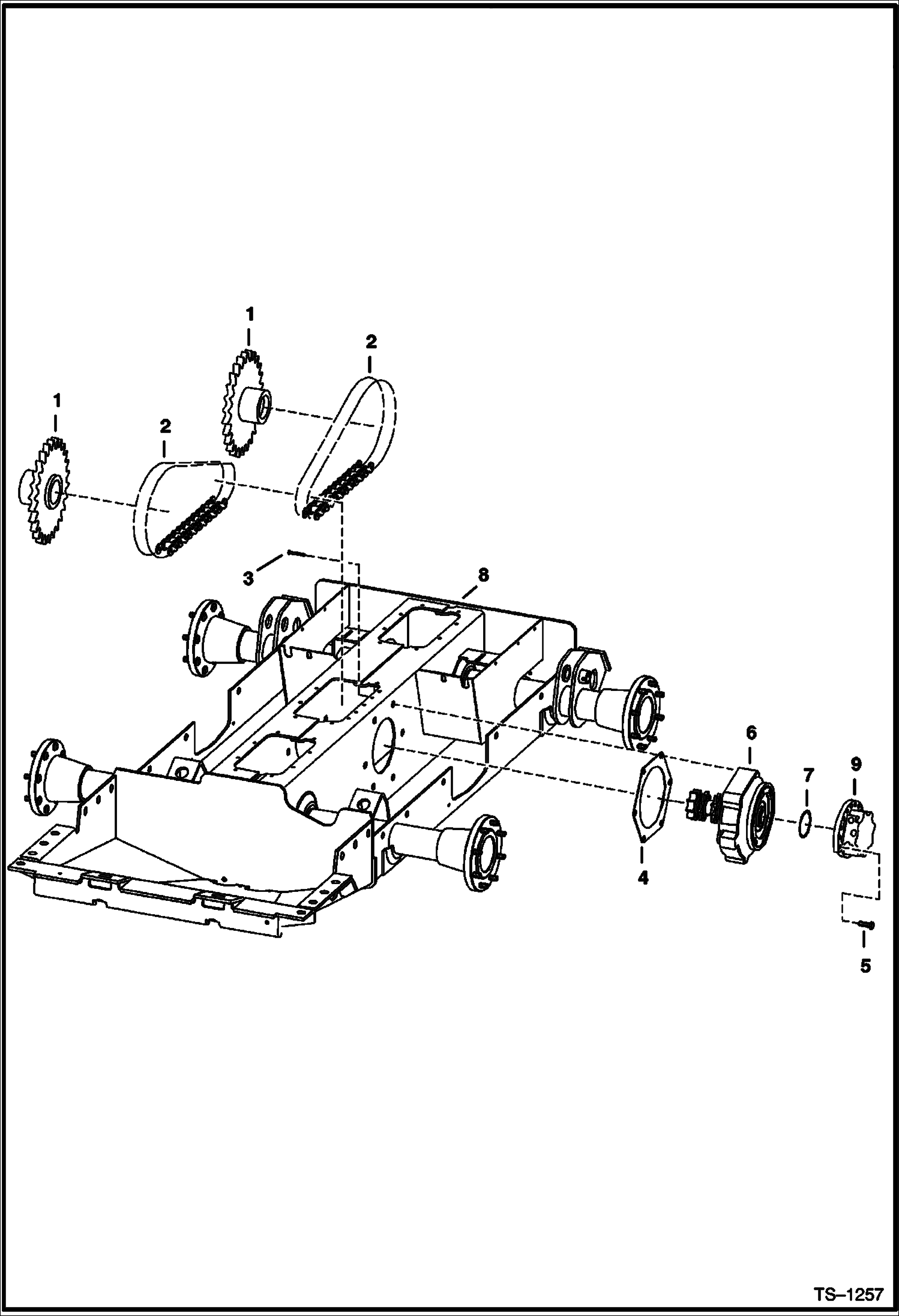 Схема запчастей Bobcat 800s - DRIVE TRAIN DRIVE TRAIN