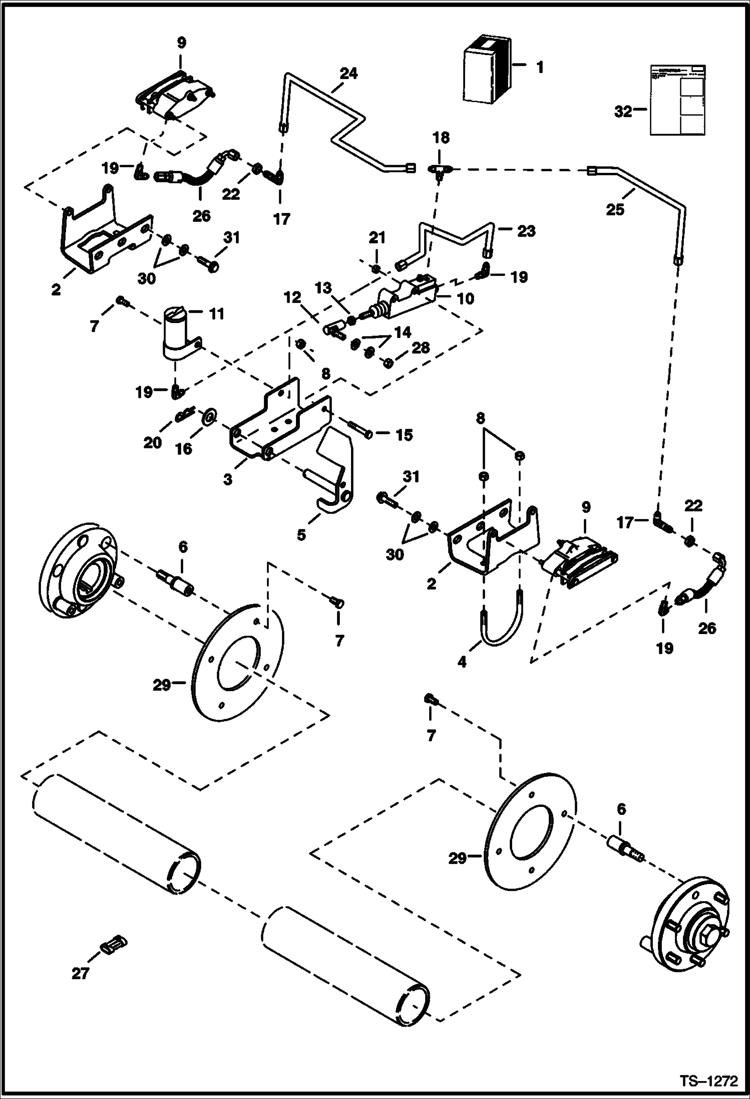 Схема запчастей Bobcat 700s - EUROPEAN ACCESSORIES (Caliper Brake Kit) ACCESSORIES & OPTIONS