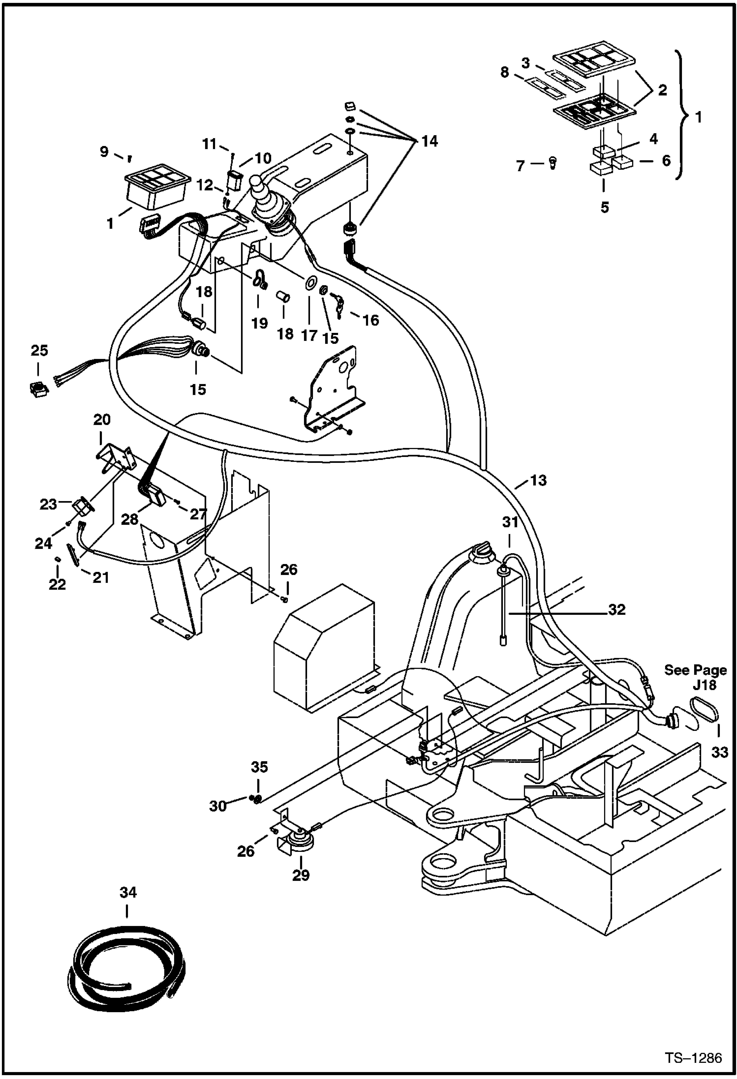 Схема запчастей Bobcat 325 - ELECTRICAL SYSTEMS (Console) ELECTRICAL SYSTEM