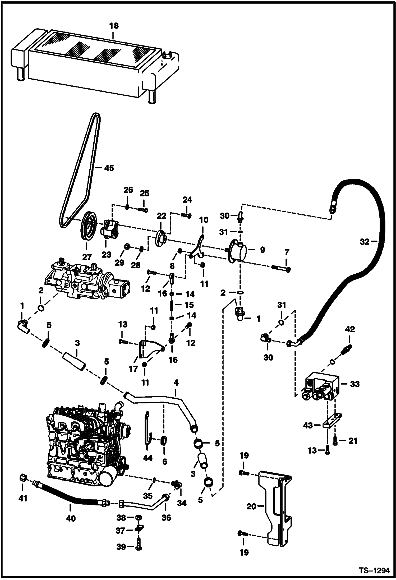 Схема запчастей Bobcat 700s - HIGH FLOW HYDRAULICS (S/N 5122 22018 & Below, 5126 12416 & Below) HIGH FLOW HYDRAULICS