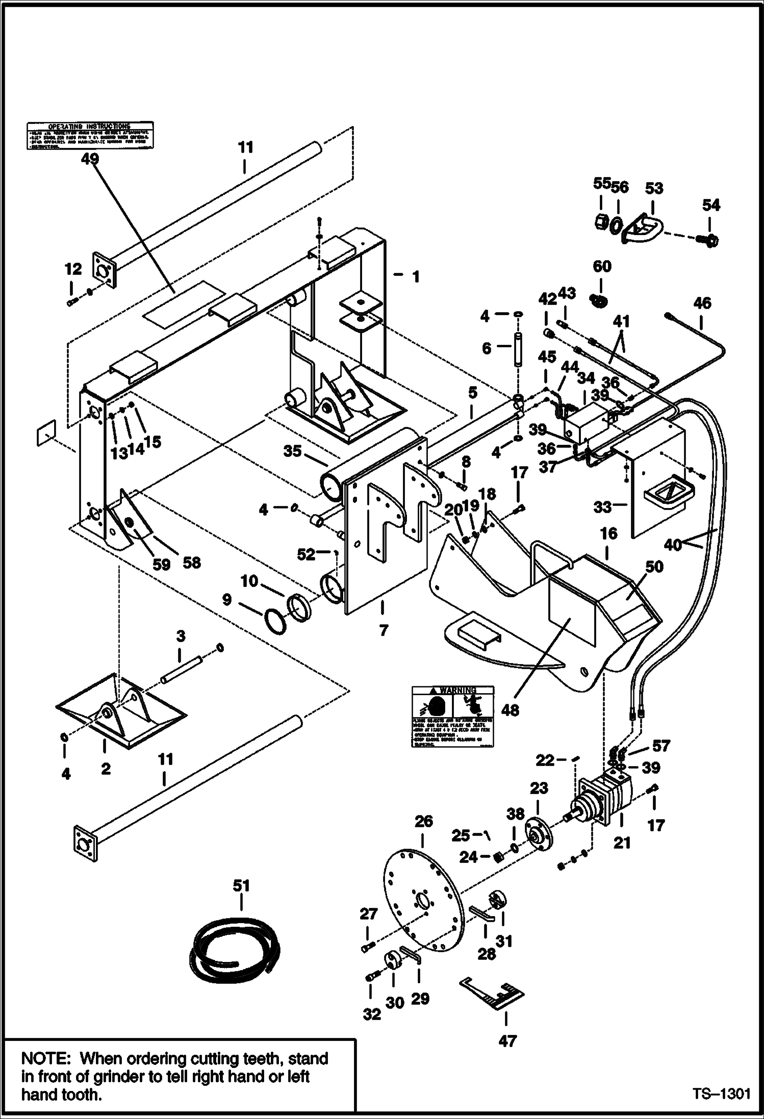 Схема запчастей Bobcat STUMP GRINDER - STUMP GRINDER (Main Frame & Attaching Parts) (SG25 8793) Loader