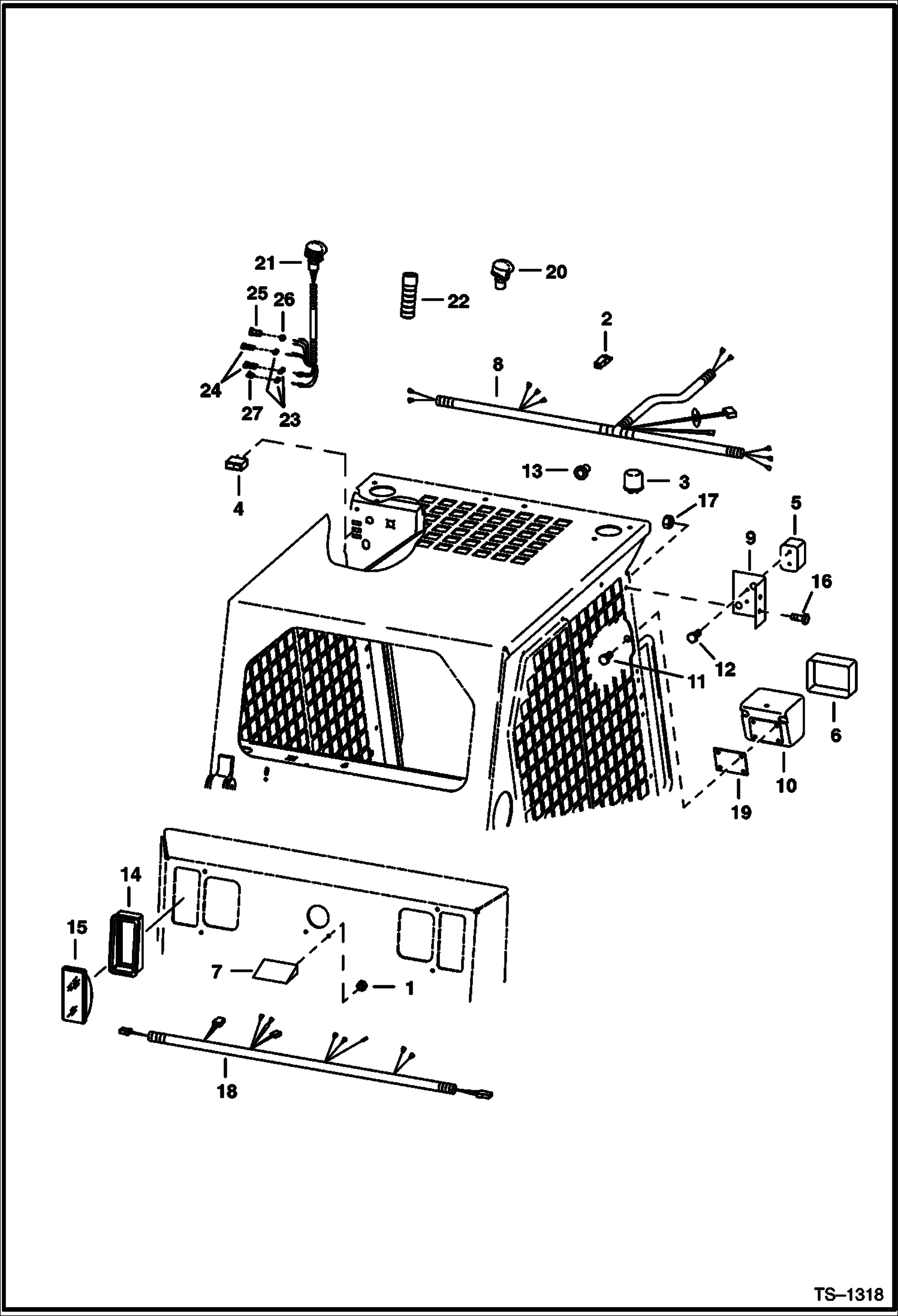 Схема запчастей Bobcat 500s - EUROPEAN ACCESSORIES (Road Lights) ACCESSORIES & OPTIONS