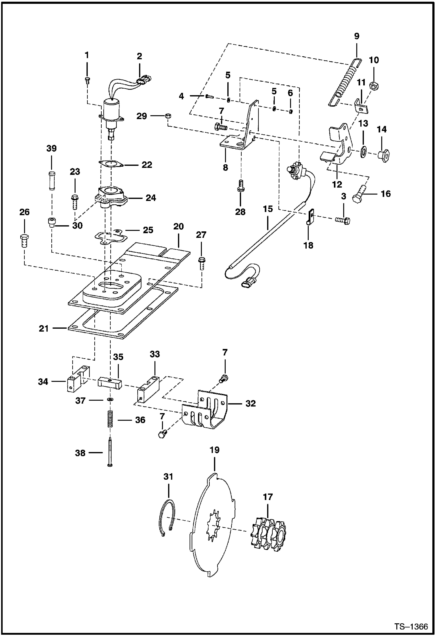 Схема запчастей Bobcat 400s - BRAKES (S/N 5200 11710 & Below, 5199 11424 & Below) DRIVE TRAIN