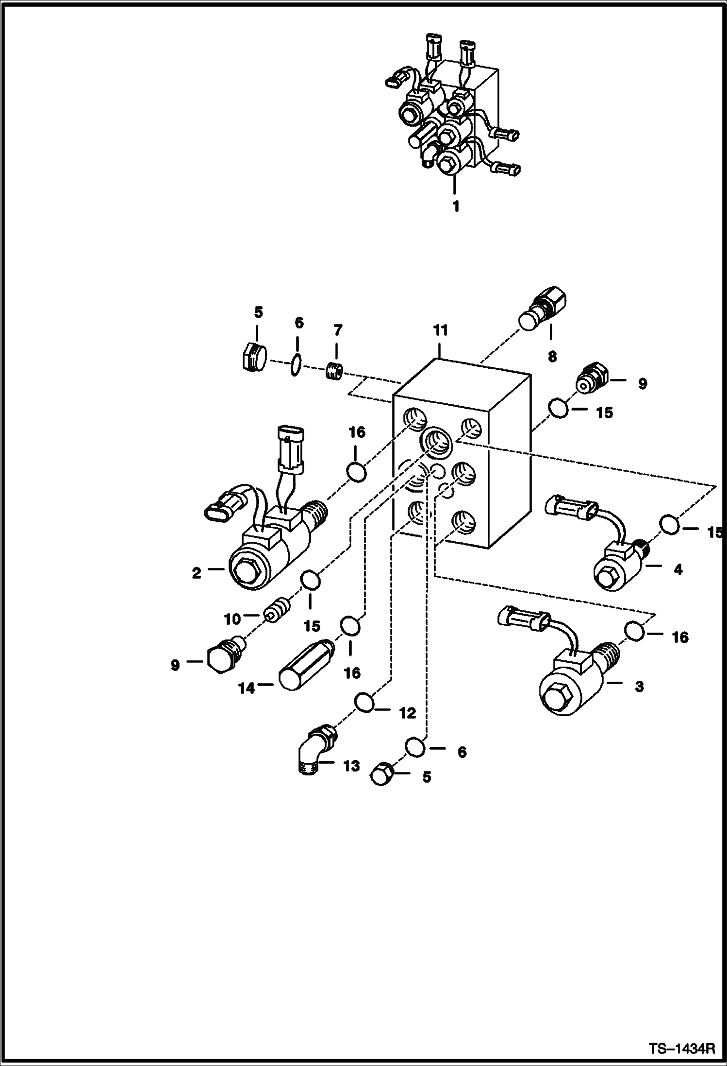 Схема запчастей Bobcat S-Series - HIGH FLOW HYDRAULICS (Select Valve) HIGH FLOW HYDRAULICS