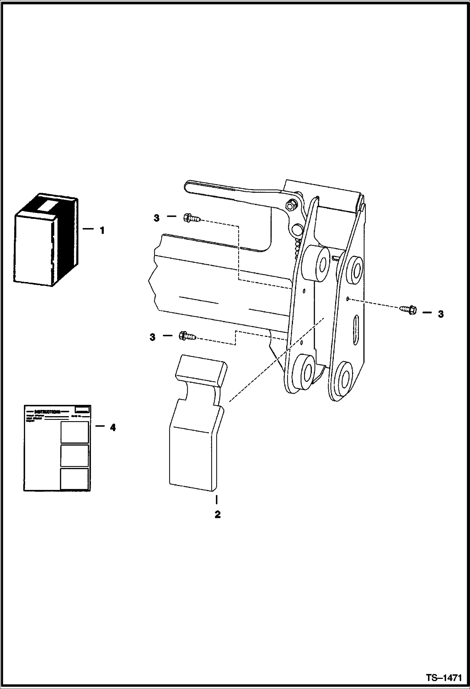 Схема запчастей Bobcat 800s - DEBRIS EJECTOR KIT ACCESSORIES & OPTIONS