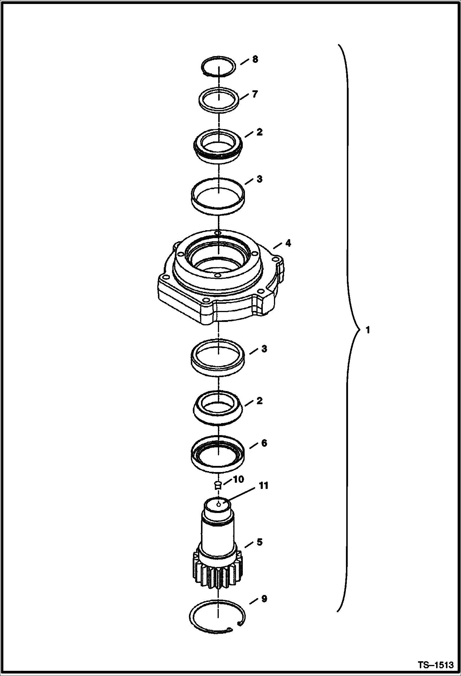 Схема запчастей Bobcat 341 - MOUNT ASSY (Swing Motor Drive Carrier) (S/N 515411001 - 515411496) HYDRAULIC SYSTEM