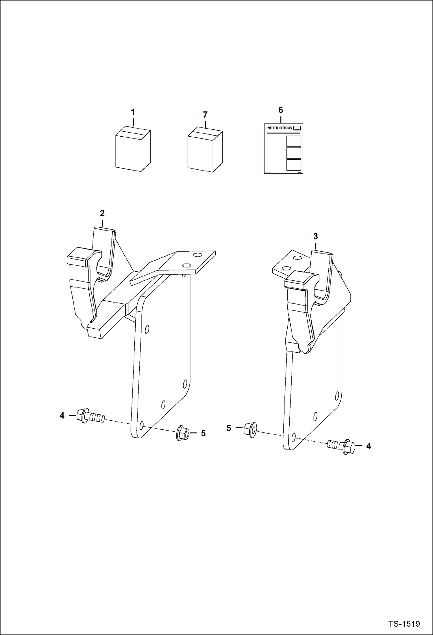 Схема запчастей Bobcat BACKHOE - BACKHOE (Mounting Kit) (to 963) (811 6300) 811/8811 BACKHOE