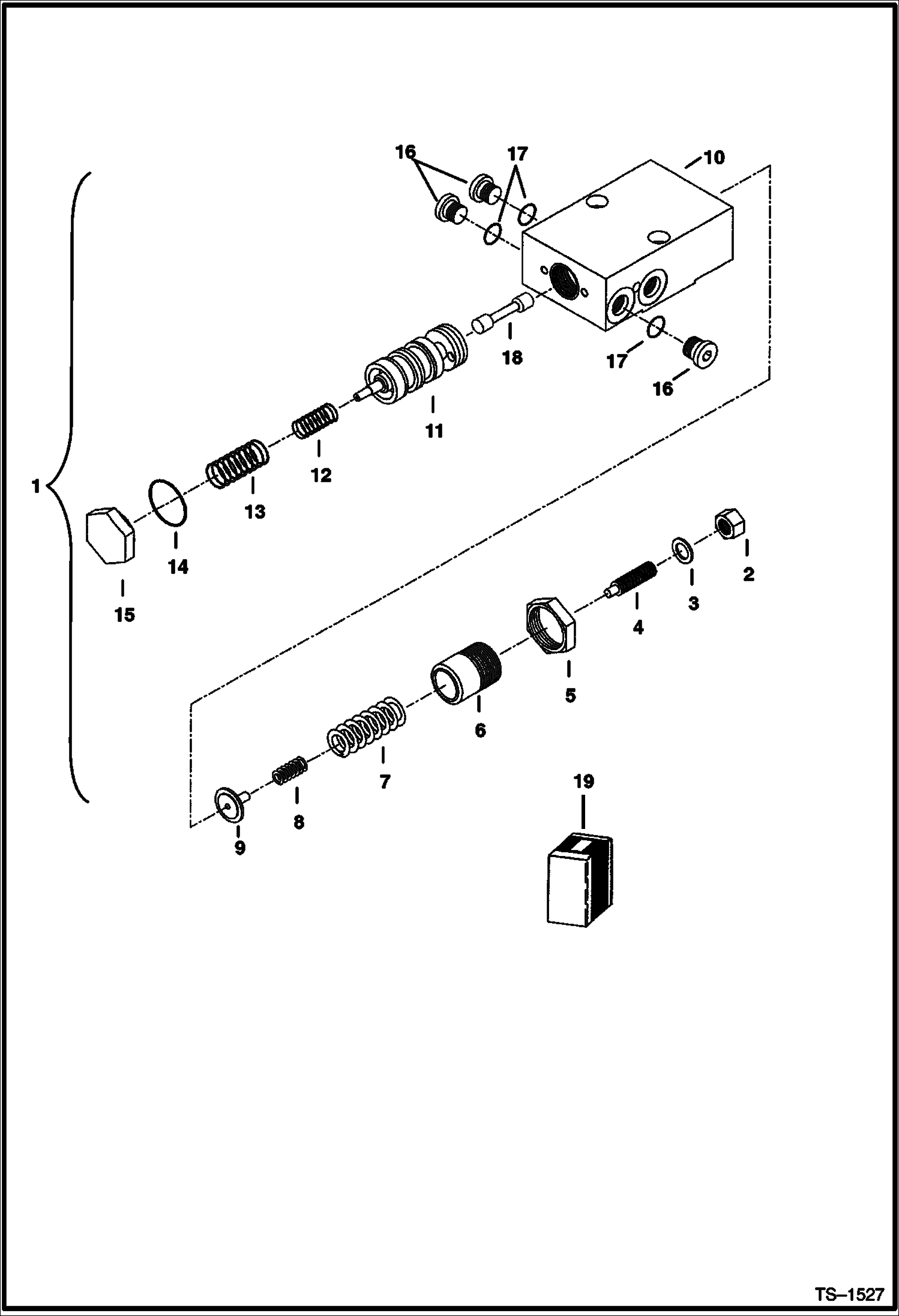 Схема запчастей Bobcat 337 - CONTROL VALVE (Torque Limiter) HYDRAULIC SYSTEM