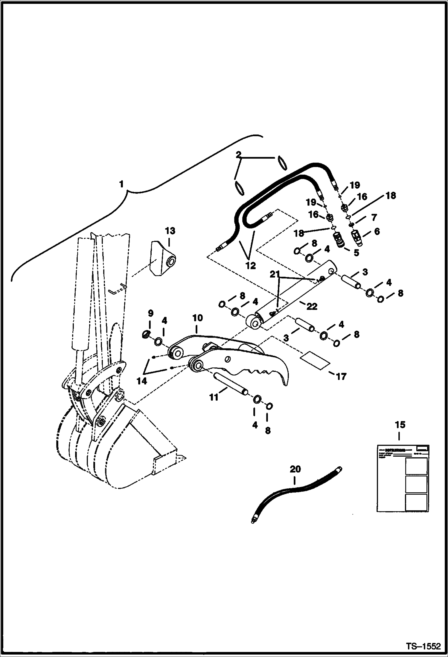 Схема запчастей Bobcat CLAMPS - CLAMP (337,341) Экскаваторы