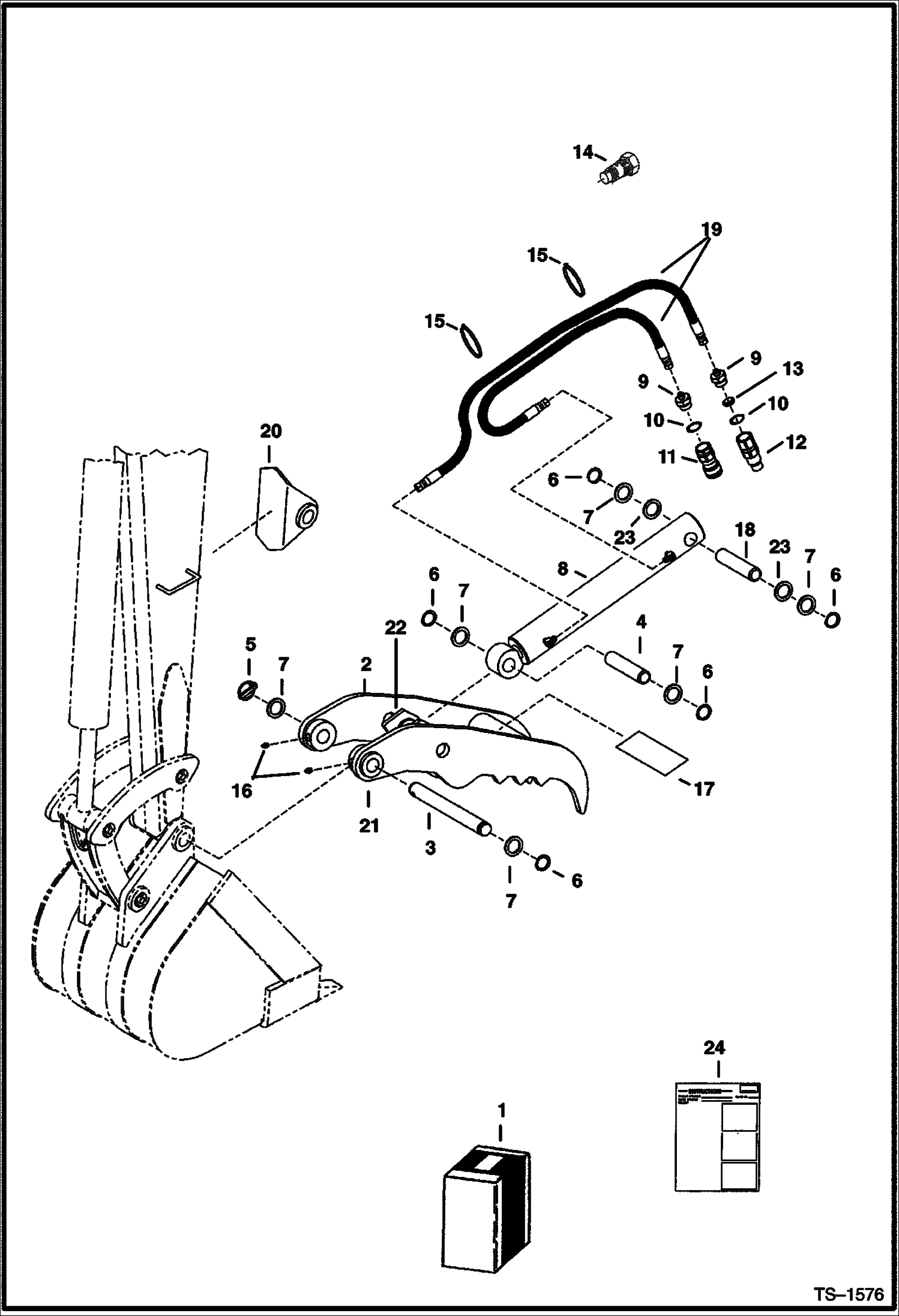 Схема запчастей Bobcat CLAMPS - CLAMP (225,231,325,328,331,334,430) (279,4 mm - 11 Wide Clamp) Экскаваторы