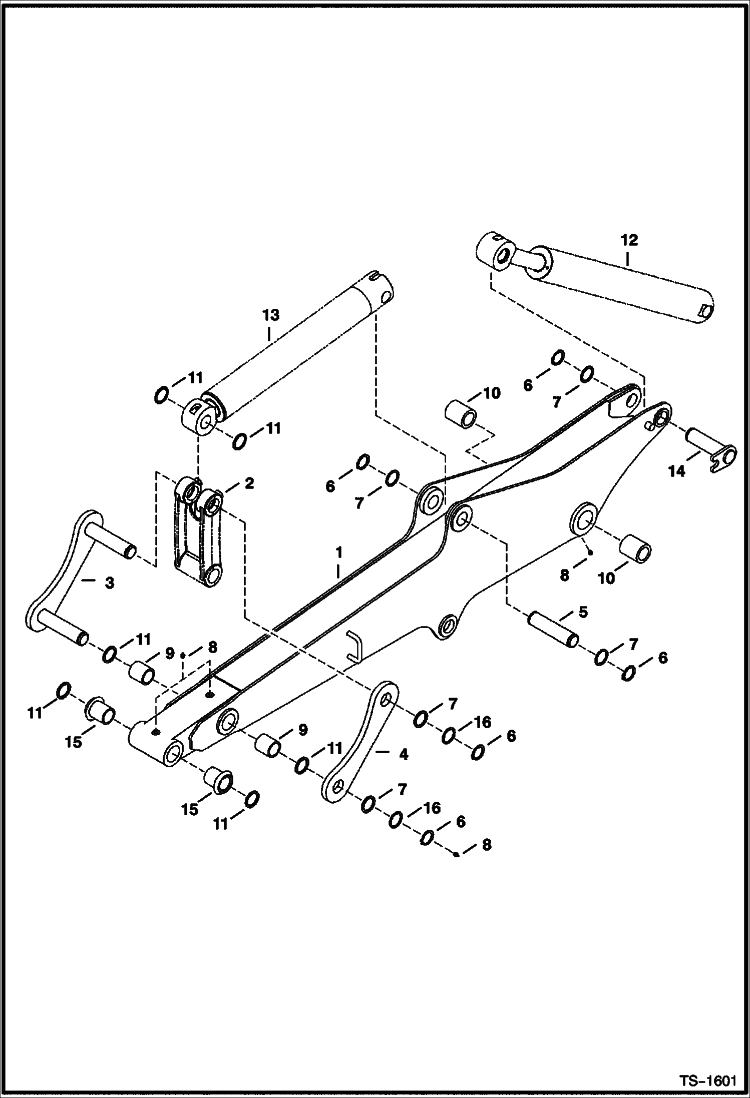 Схема запчастей Bobcat 337 - ARM WORK EQUIPMENT