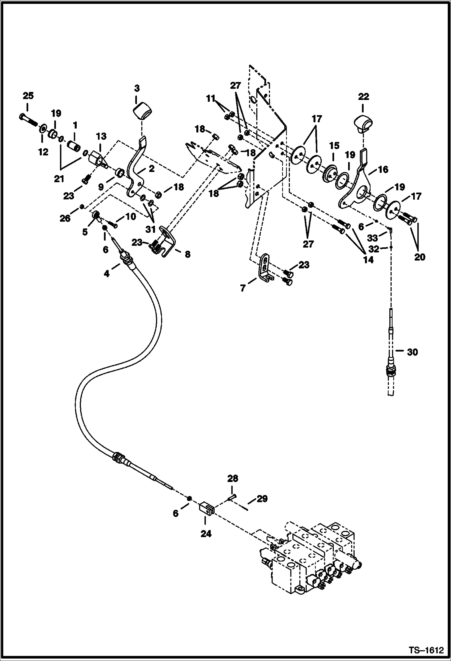 Схема запчастей Bobcat 328 - BLADE & SPEED CONTROLS (S/N 514014900 & Above and 516611001 & Above) CONTROLS