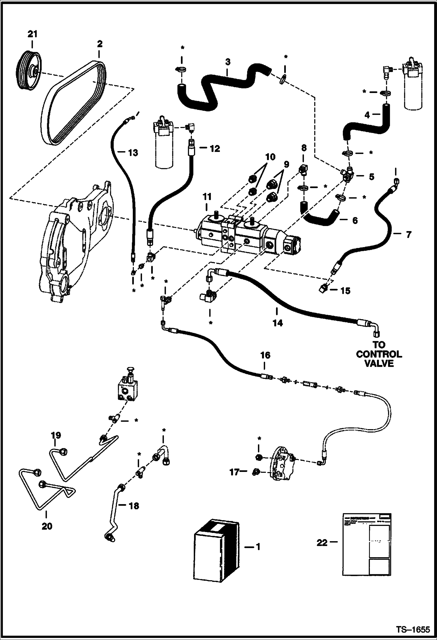 Схема запчастей Bobcat 800s - M46-M44 PUMP CONVERSION 5141 14999 & Below 5142 12999 & Below ACCESSORIES & OPTIONS