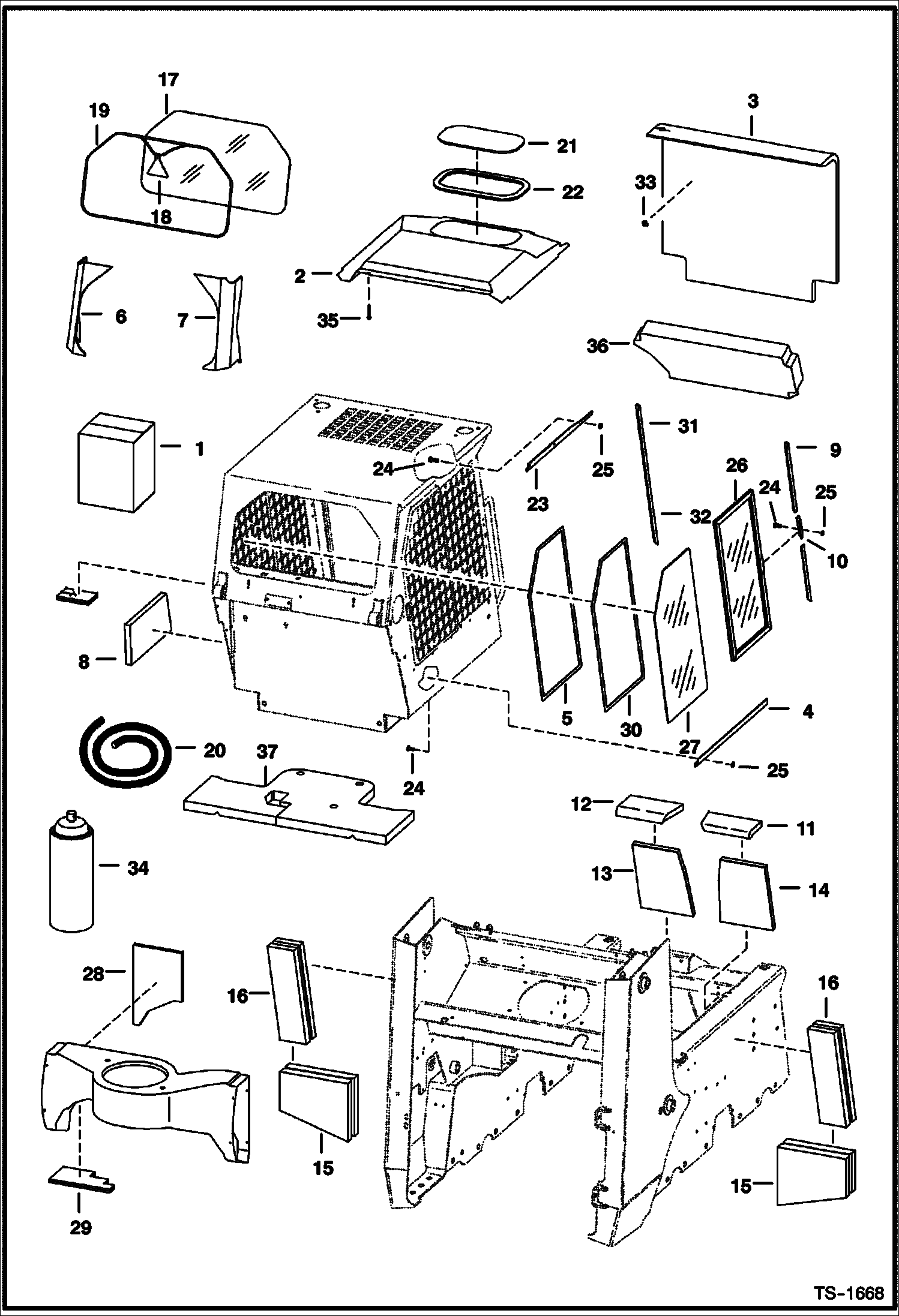 Схема запчастей Bobcat 800s - SOUND OPTION (85 Decibels) ACCESSORIES & OPTIONS