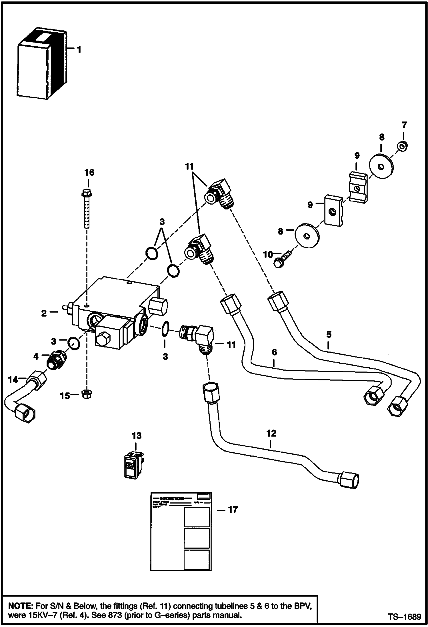 Схема запчастей Bobcat 800s - BUCKET POSITIONING KIT (S/N 514147758, 514241033, 517912082 & Below) ACCESSORIES & OPTIONS