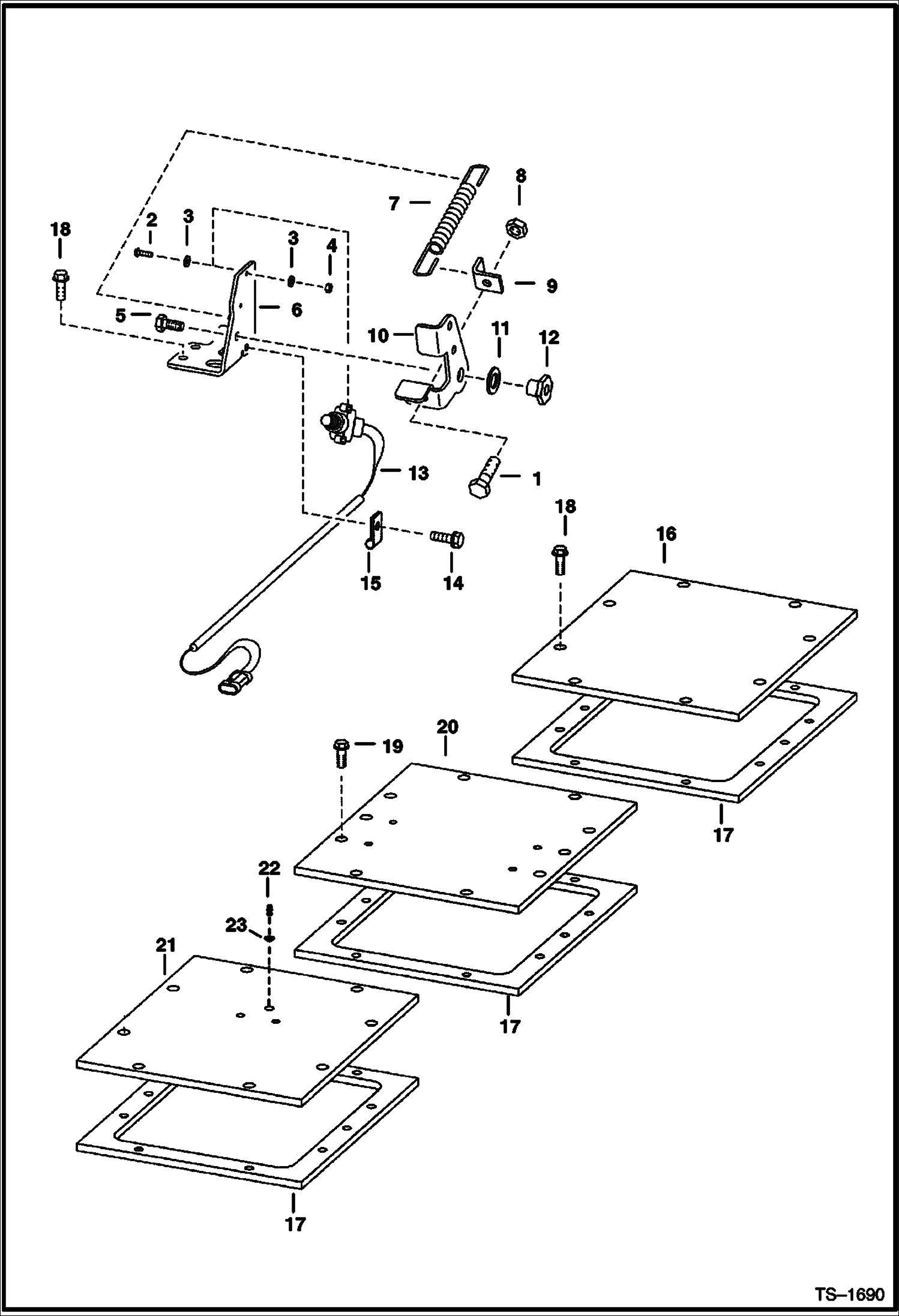 Схема запчастей Bobcat 900s - DISC BRAKE DRIVE TRAIN