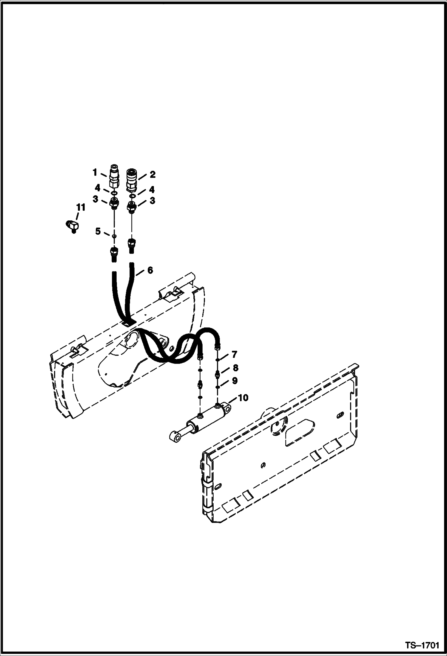 Схема запчастей Bobcat TILT-TATCH - TILT-TATCH (Hydraulic Circuitry) (6783) Loader