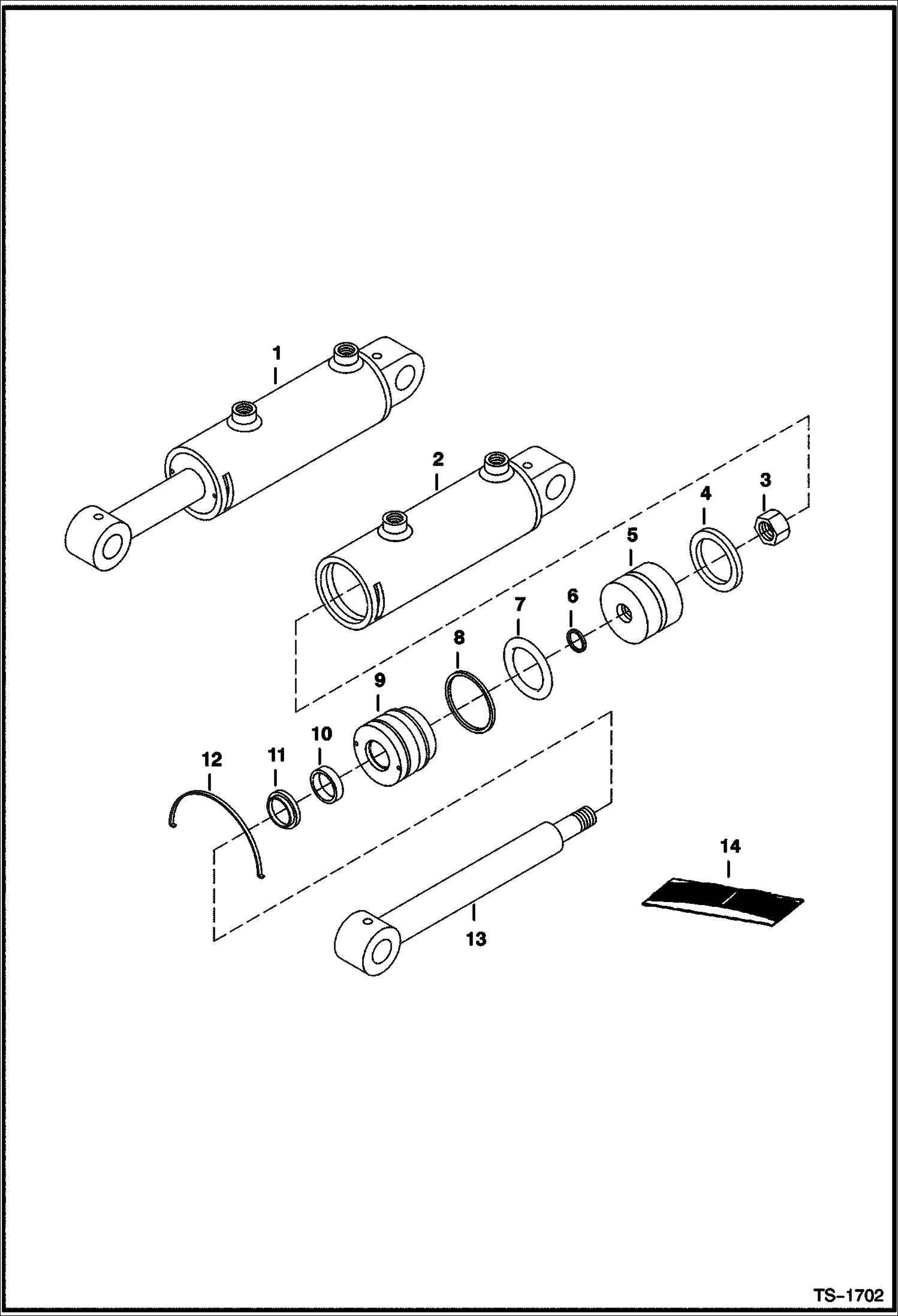 Схема запчастей Bobcat TILT-TATCH - TILT-TATCH (Cylinder) (6783) Loader