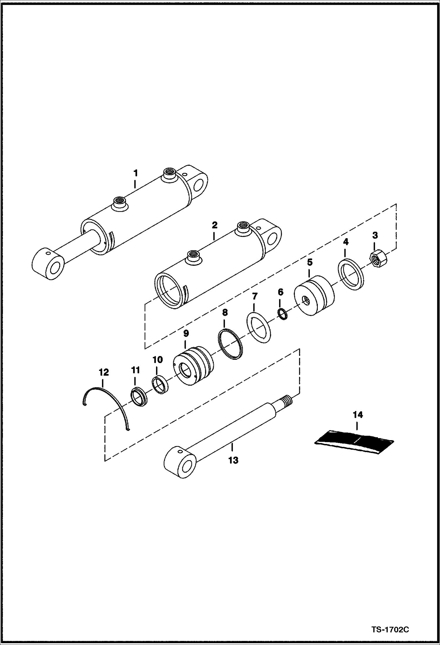 Схема запчастей Bobcat SOIL CONDITIONER - CYLINDER - DEPTH CONTROL (60) (72) (84) Loader