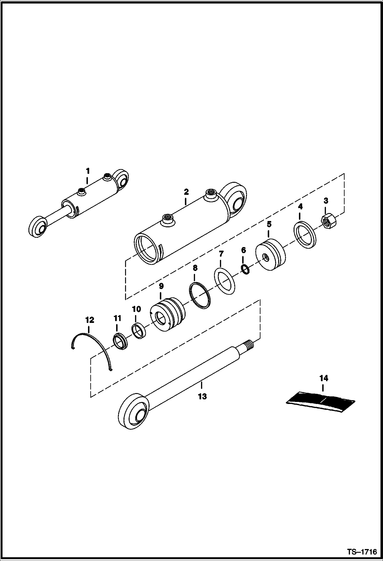 Схема запчастей Bobcat Бульдозеры - DOZER (Tilt Cylinder) (68 All S/Ns) (80 All S/Ns) (90 All S/Ns) Loader