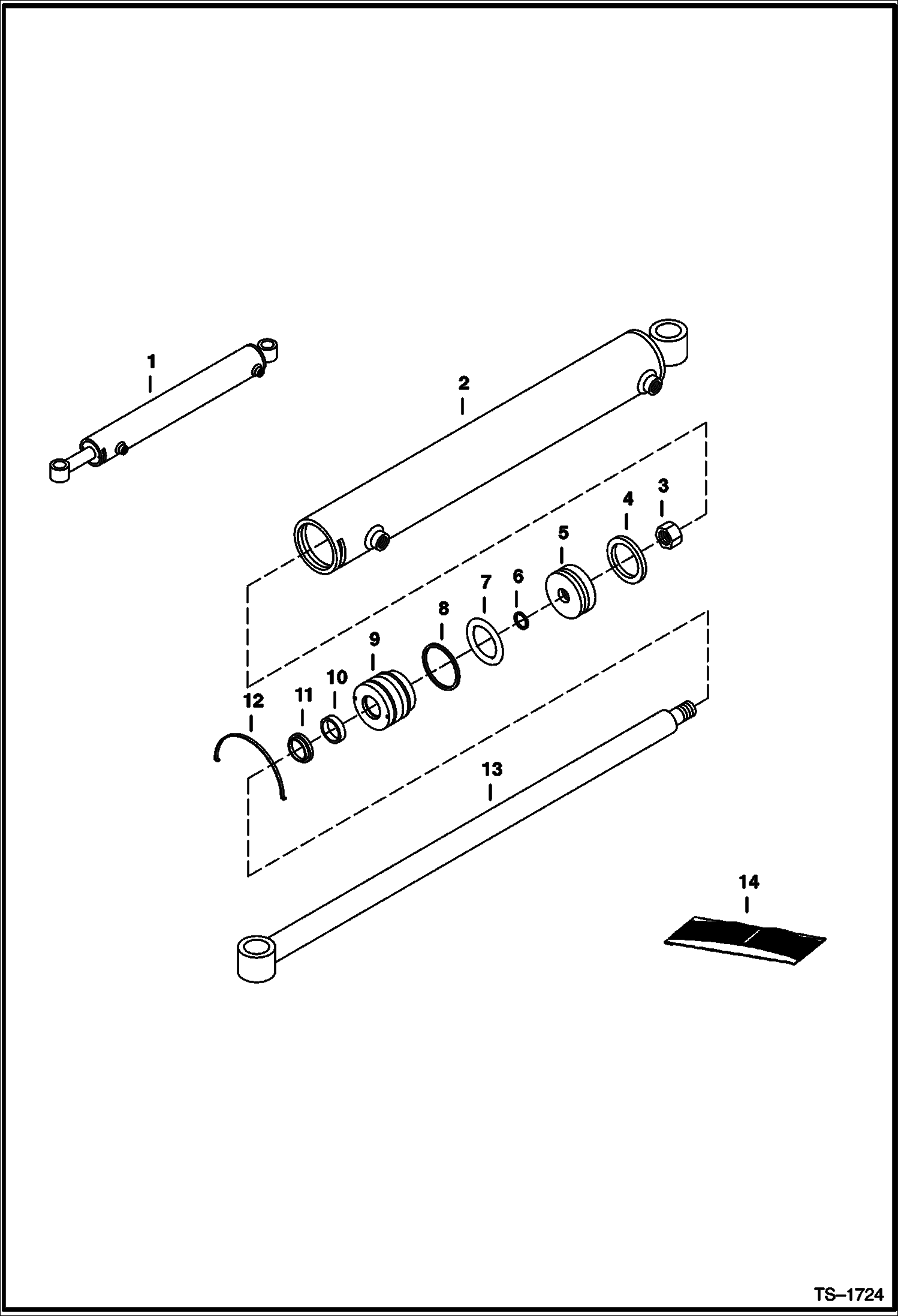 Схема запчастей Bobcat PALLET FORKS - PALLET FORK (Hydraulic Cylinder) Loader