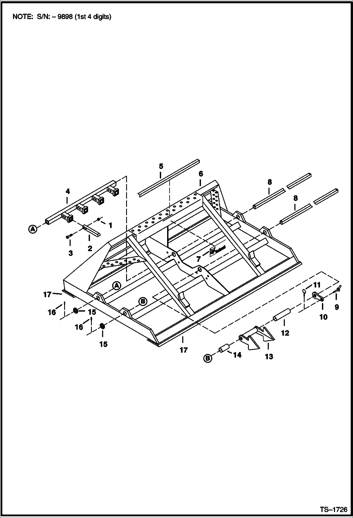 Схема запчастей Bobcat LAND PLANE - LANDPLANE (Econo) (72 9898) Loader