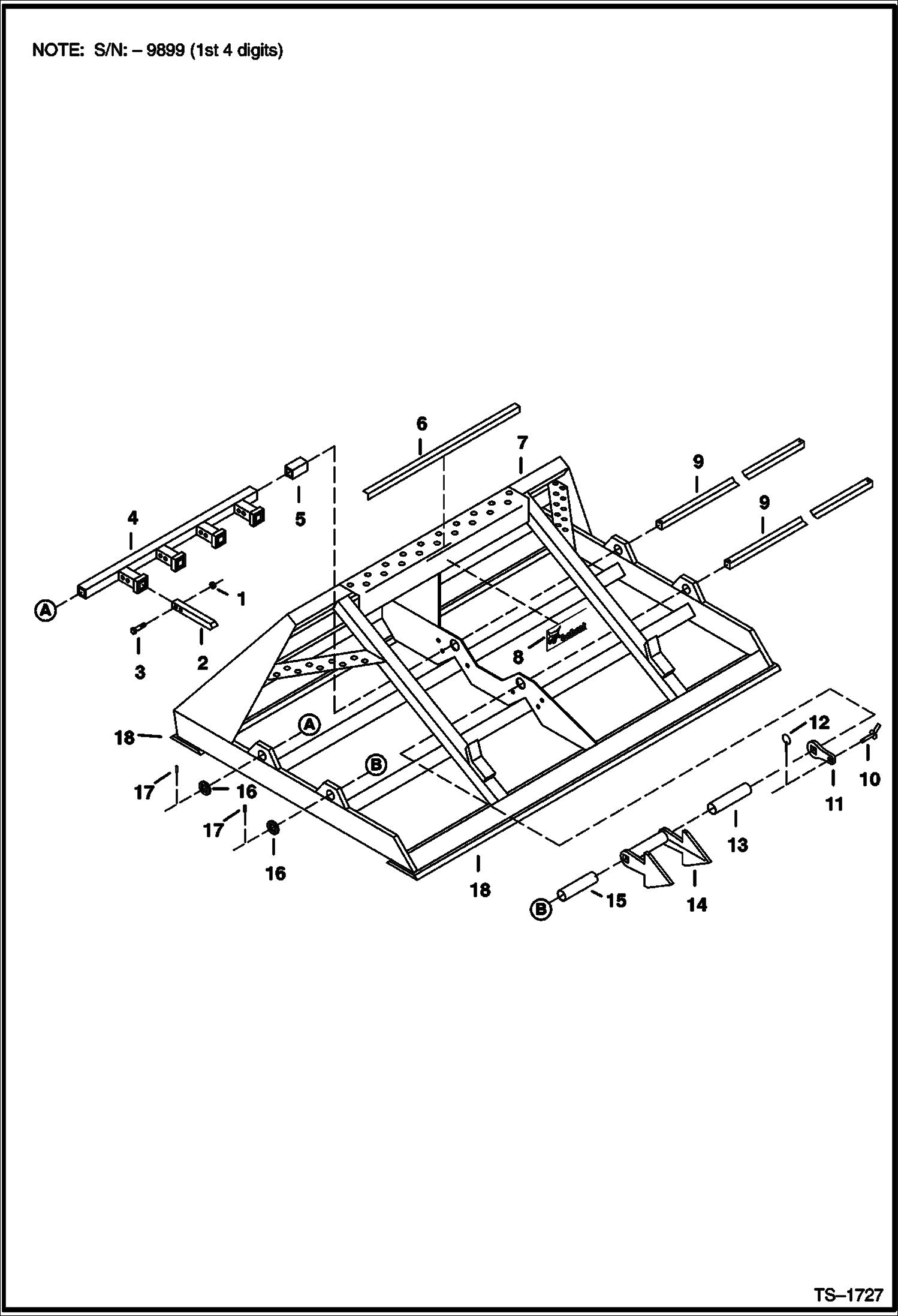 Схема запчастей Bobcat LAND PLANE - LANDPLANE (Econo) (78 9899) Loader