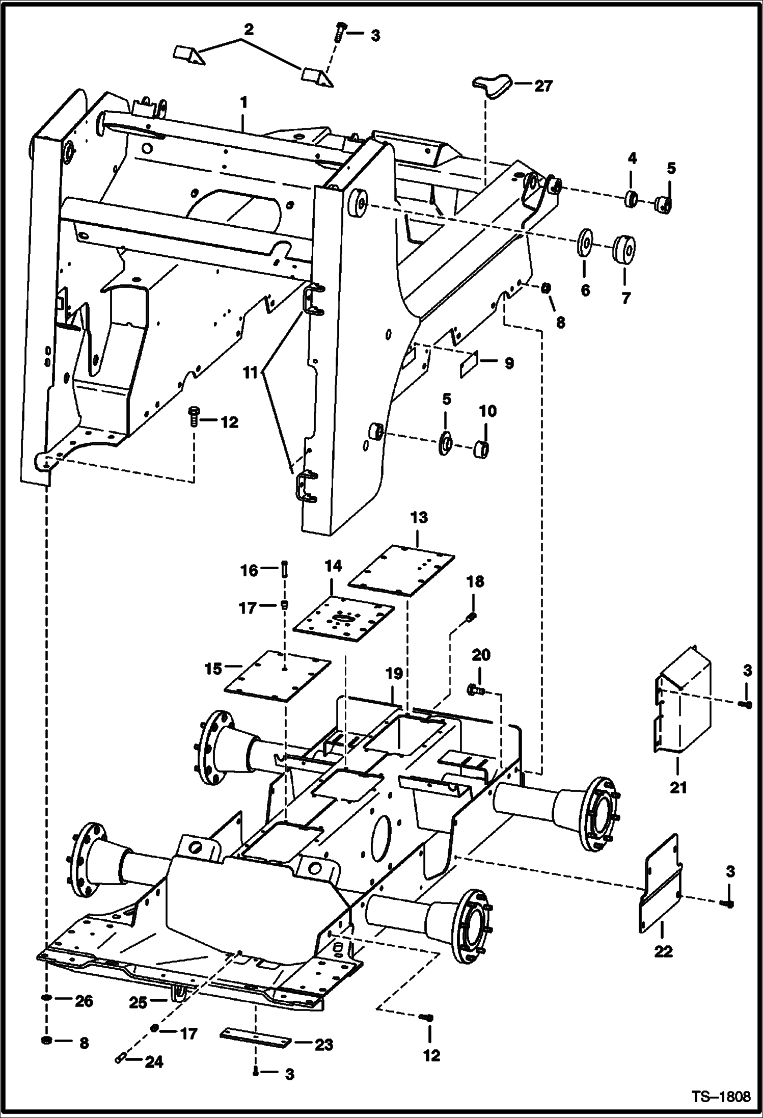 Схема запчастей Bobcat 700s - MAIN FRAME MAIN FRAME