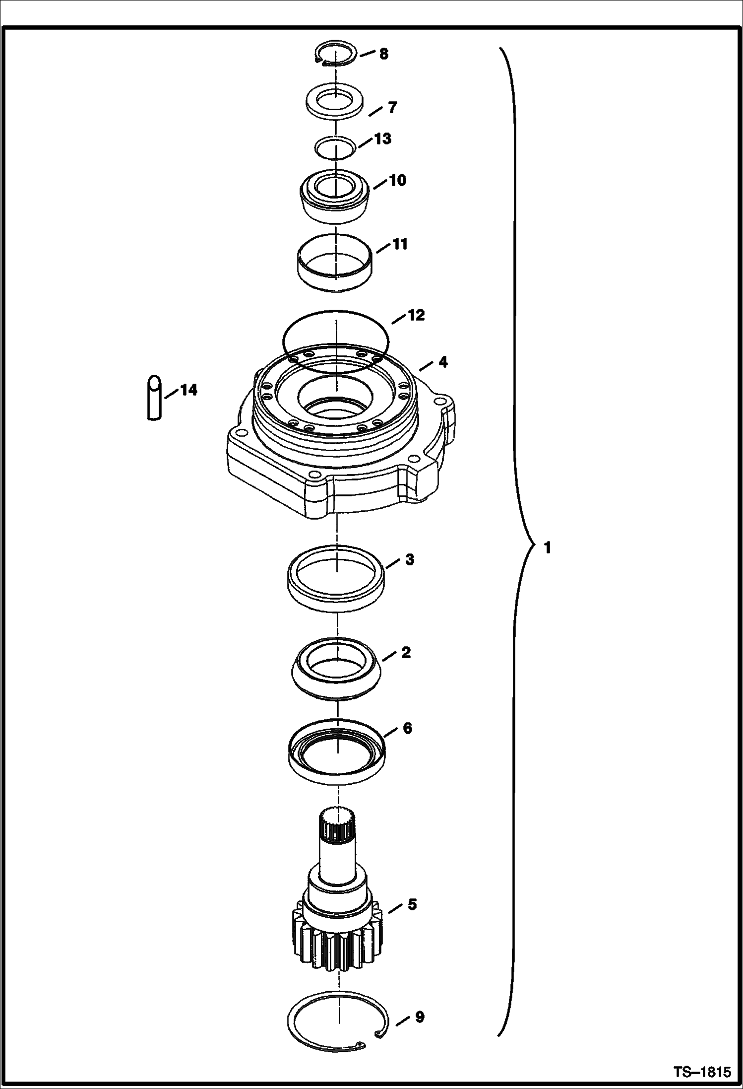 Схема запчастей Bobcat 337 - MOUNT ASSY (Swing Motor Drive Carrier) HYDRAULIC SYSTEM