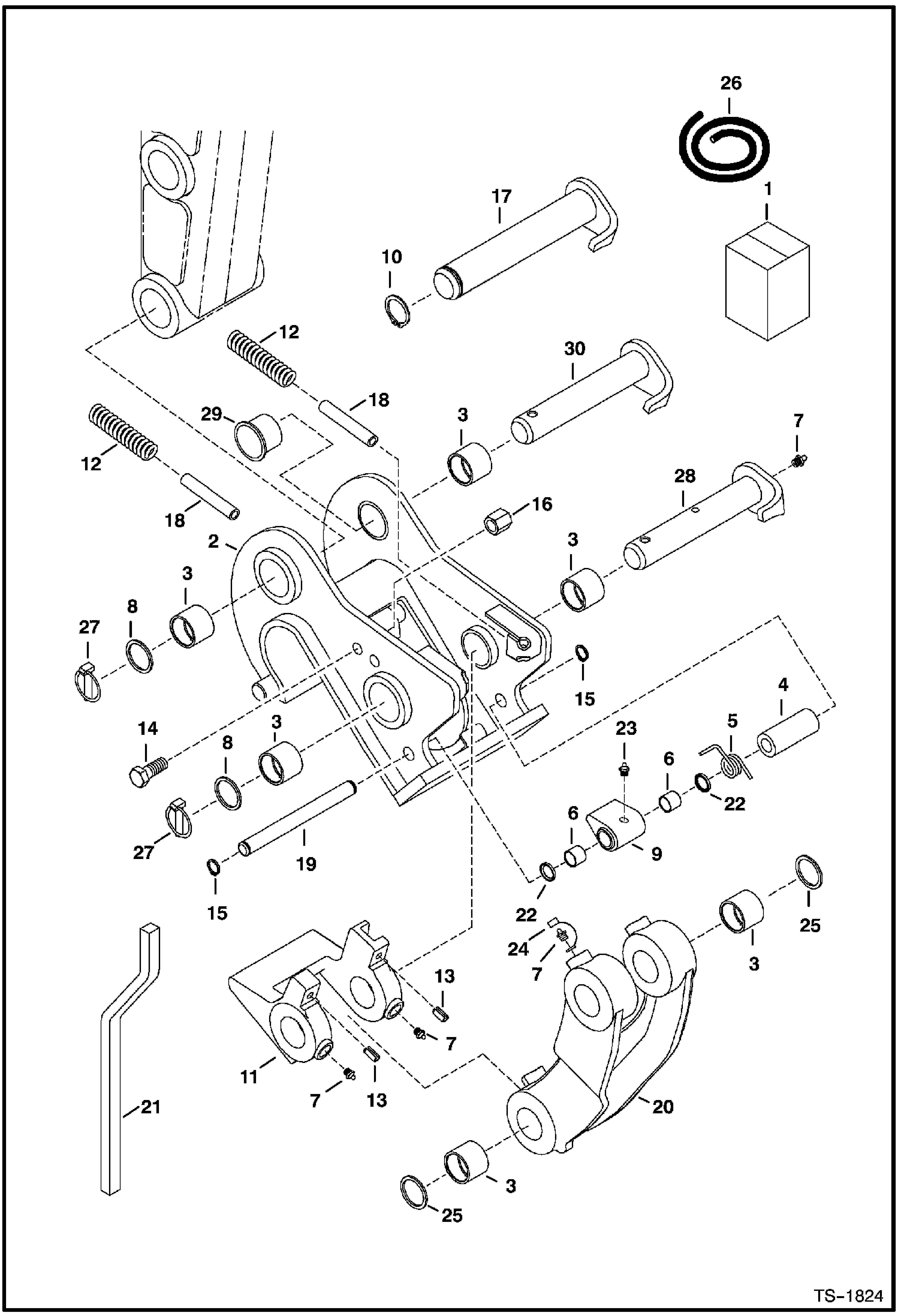 Схема запчастей Bobcat 435 - X-CHANGE KIT (Latching) ACCESSORIES & OPTIONS