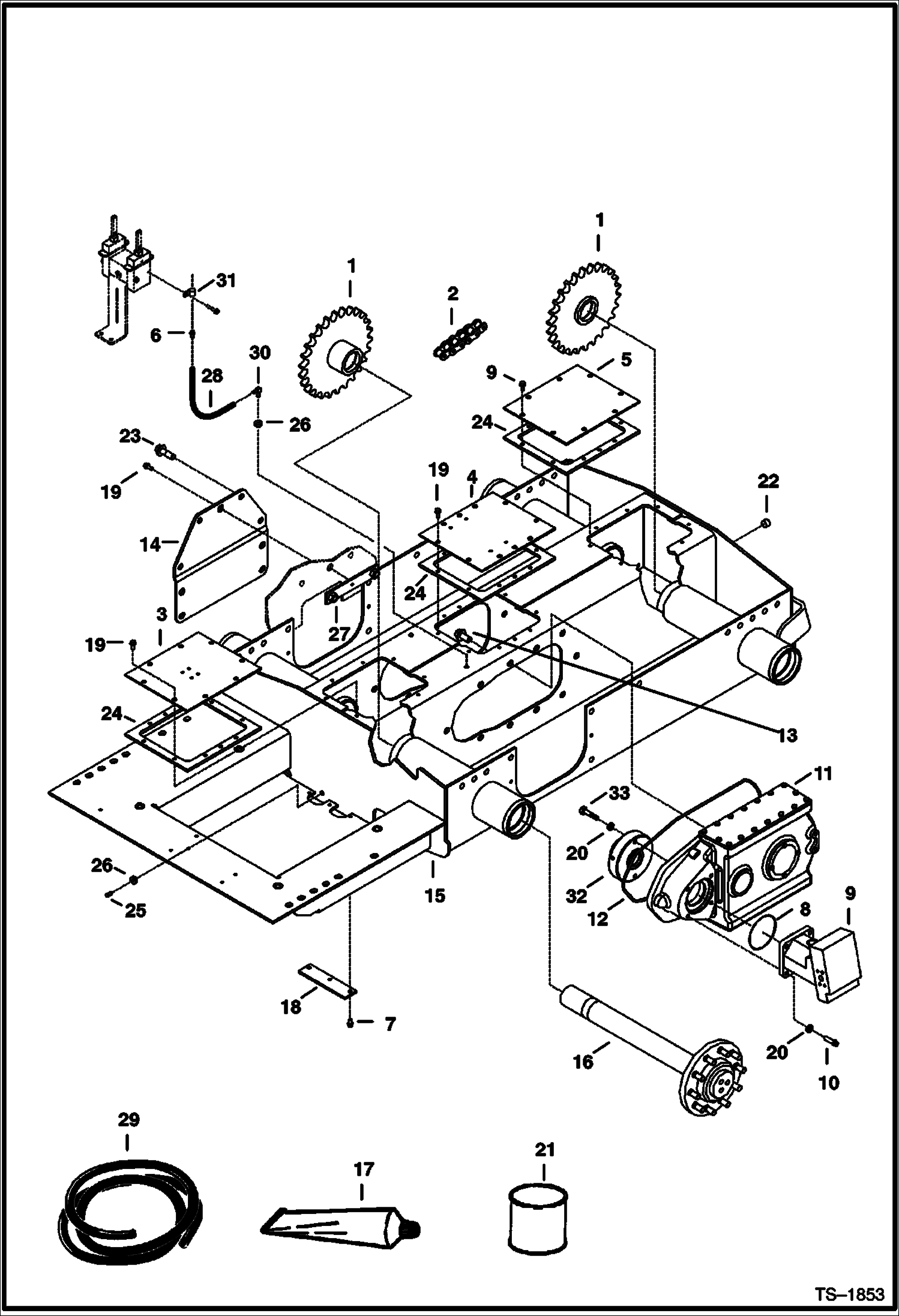 Схема запчастей Bobcat 900s - DRIVE TRAIN DRIVE TRAIN