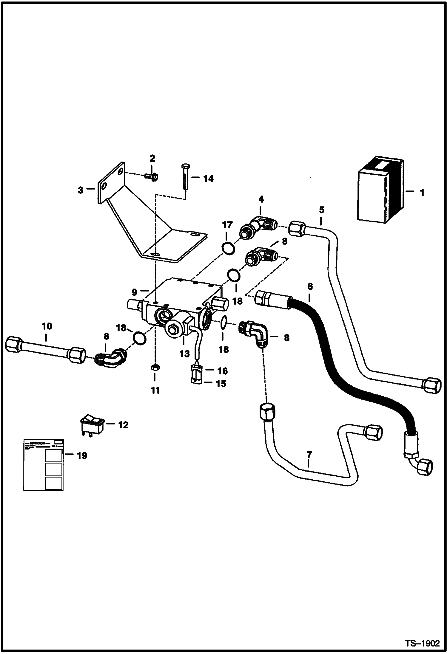 Схема запчастей Bobcat 800s - BUCKET POSITIONING KIT (S/N 5144 28656 & Above) ACCESSORIES & OPTIONS