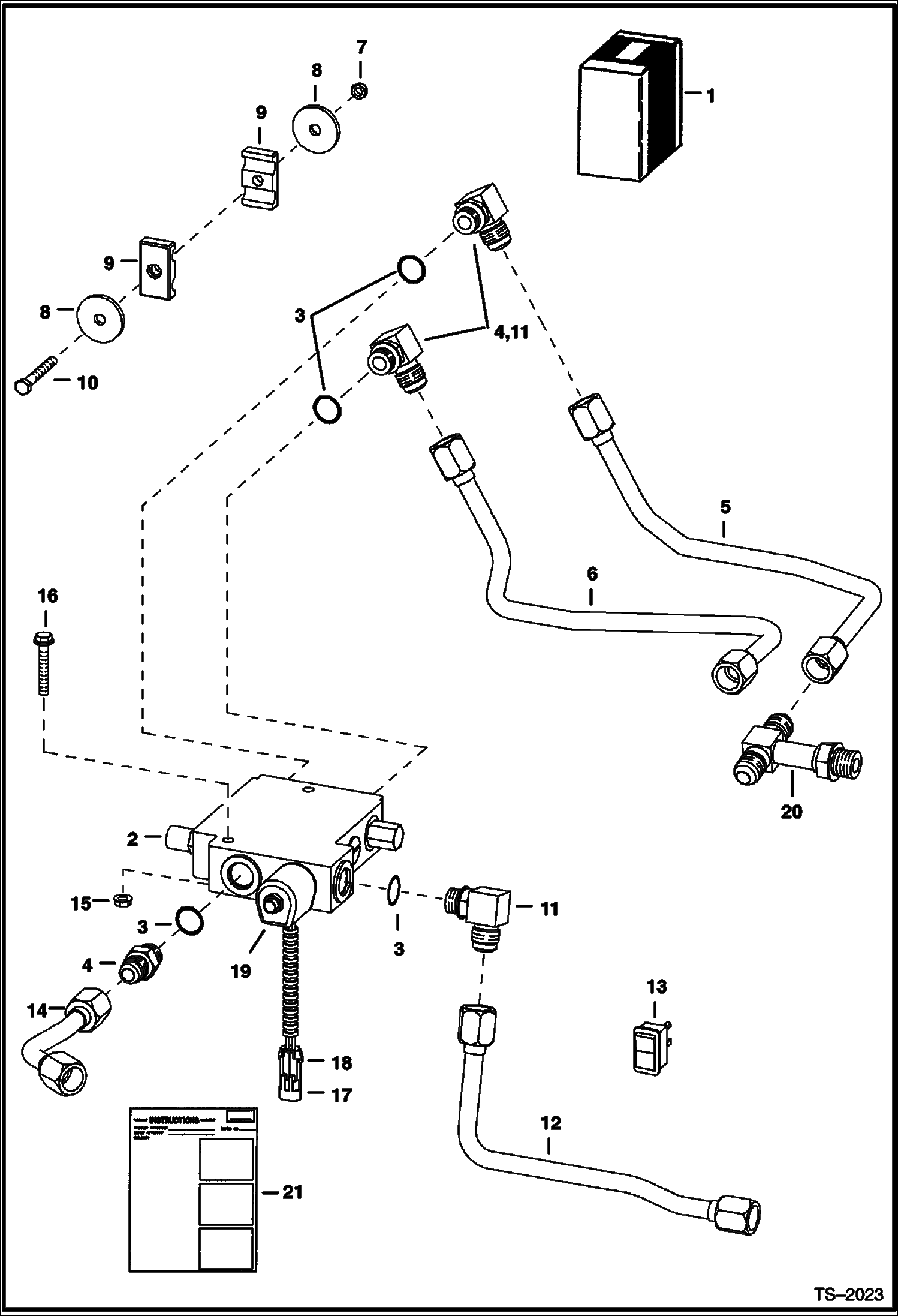 Схема запчастей Bobcat 800s - BUCKET POSITIONING KIT (S/N 5141 22001-39999) ACCESSORIES & OPTIONS