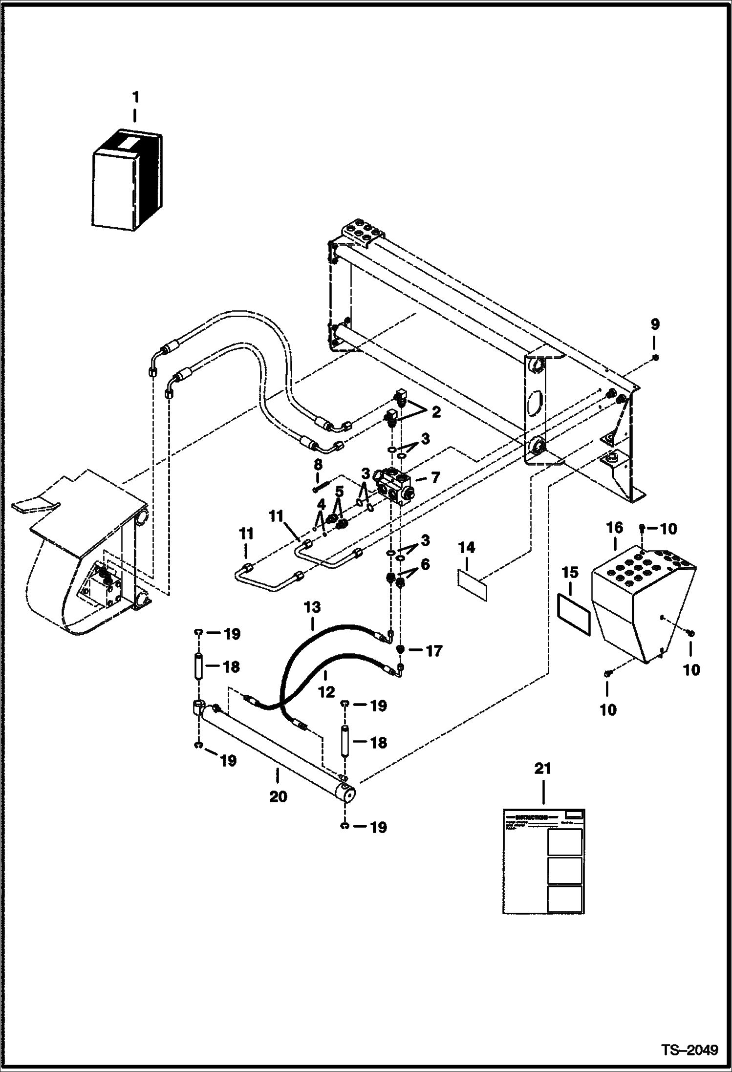 Схема запчастей Bobcat TRENCHERS - TRENCHER (Side Shift Kit) (LT203) Loader