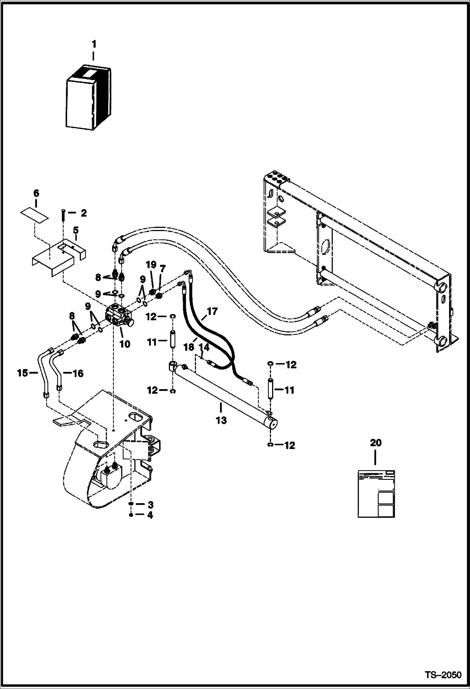 Схема запчастей Bobcat TRENCHERS - TRENCHER (Side Shift Kit) (LT304) Loader