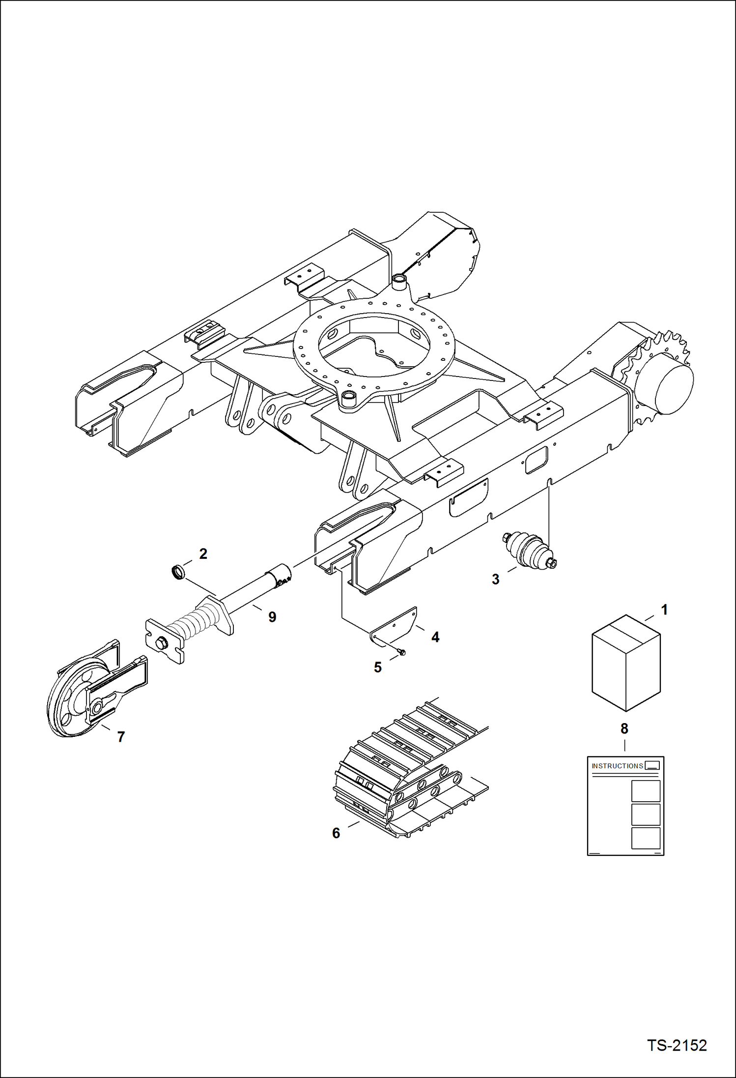 Схема запчастей Bobcat 325 - TRACK KIT (Steel) ACCESSORIES & OPTIONS