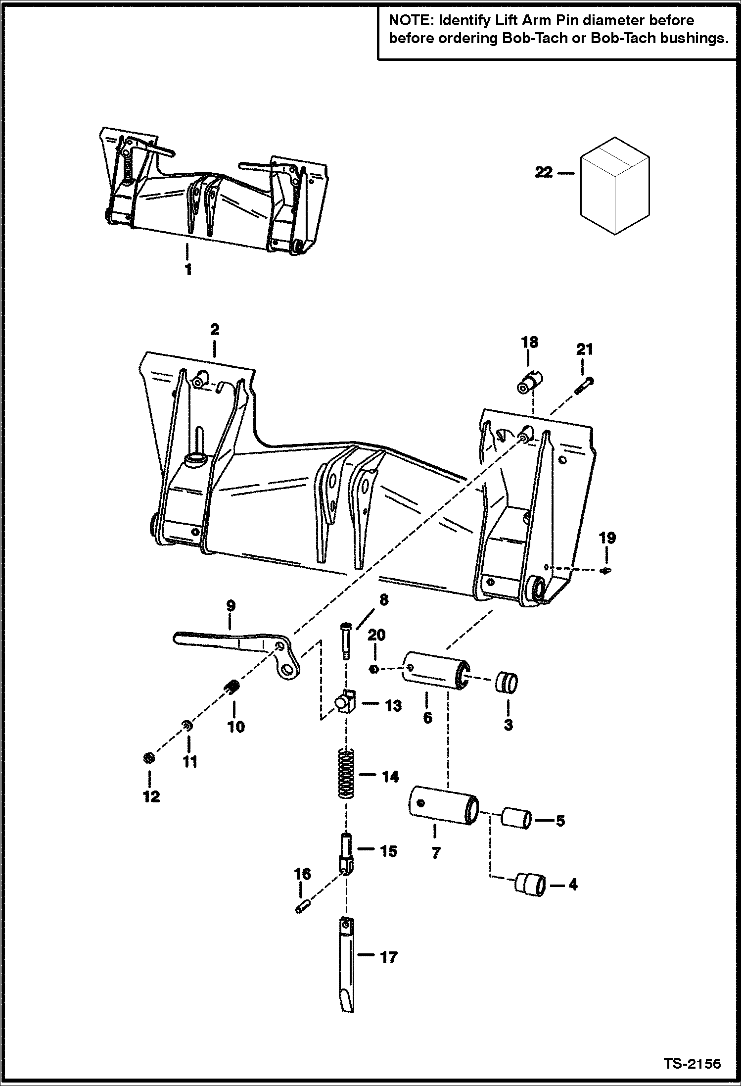 Схема запчастей Bobcat 500s - BOB-TACH MAIN FRAME